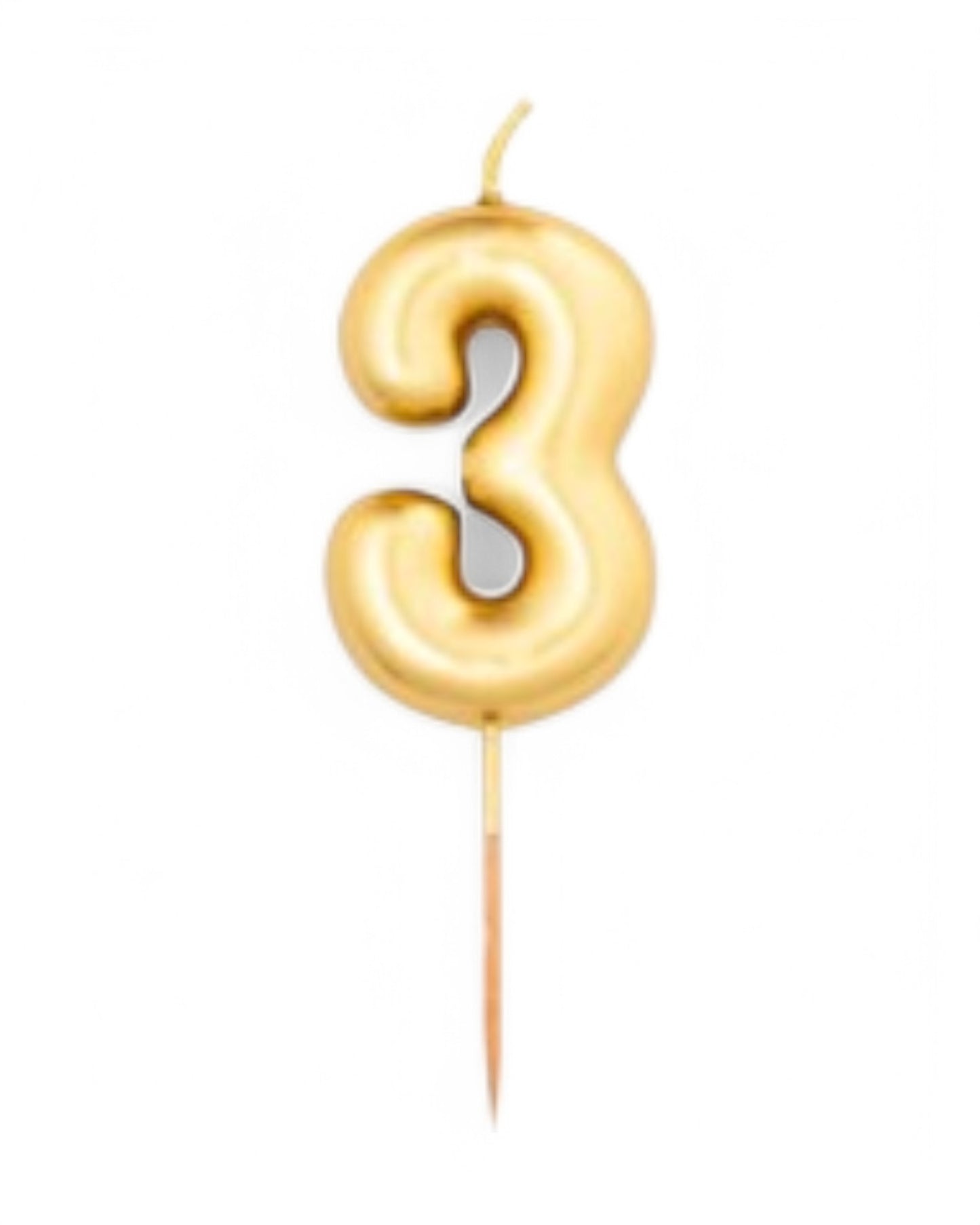 Candeline Numerali | 0-9 | Metal | Oro | 7 Cm