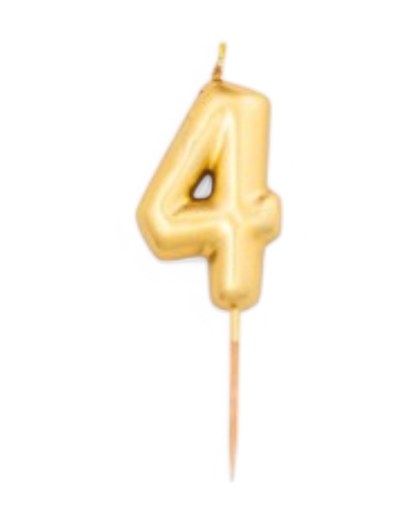 Candeline Numerali | 0-9 | Metal | Oro | 7 Cm