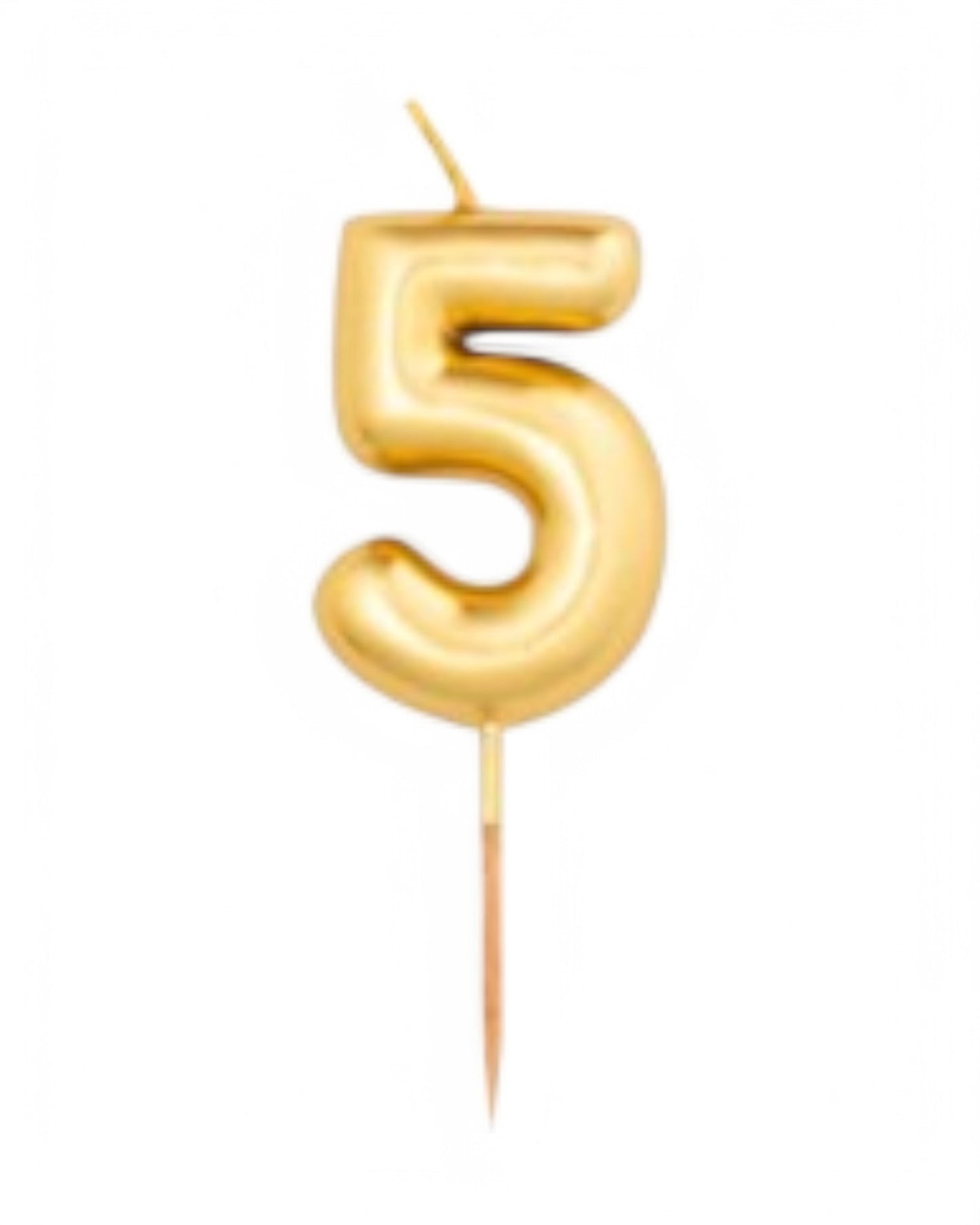 Candeline Numerali | 0-9 | Metal | Oro | 7 Cm