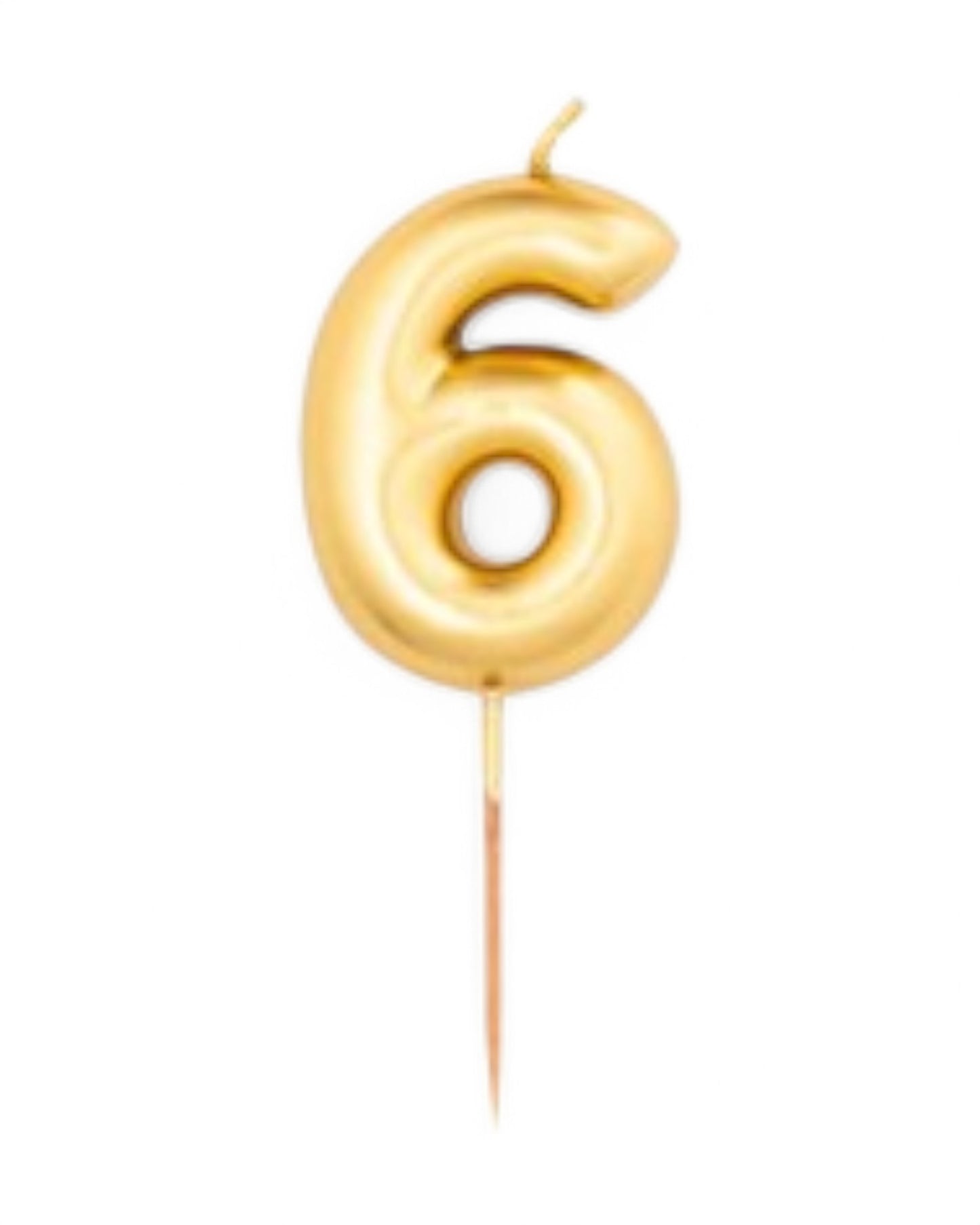 Candeline Numerali | 0-9 | Metal | Oro | 7 Cm