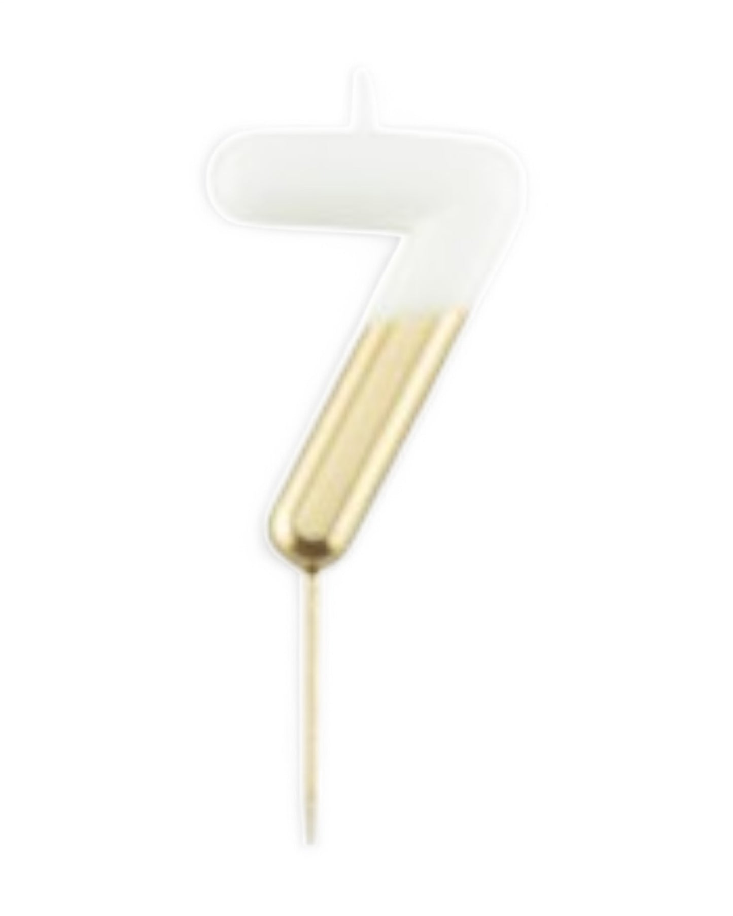 Candeline Numerali | 0-9 | Bicolore | Bianco/Oro | 10 Cm