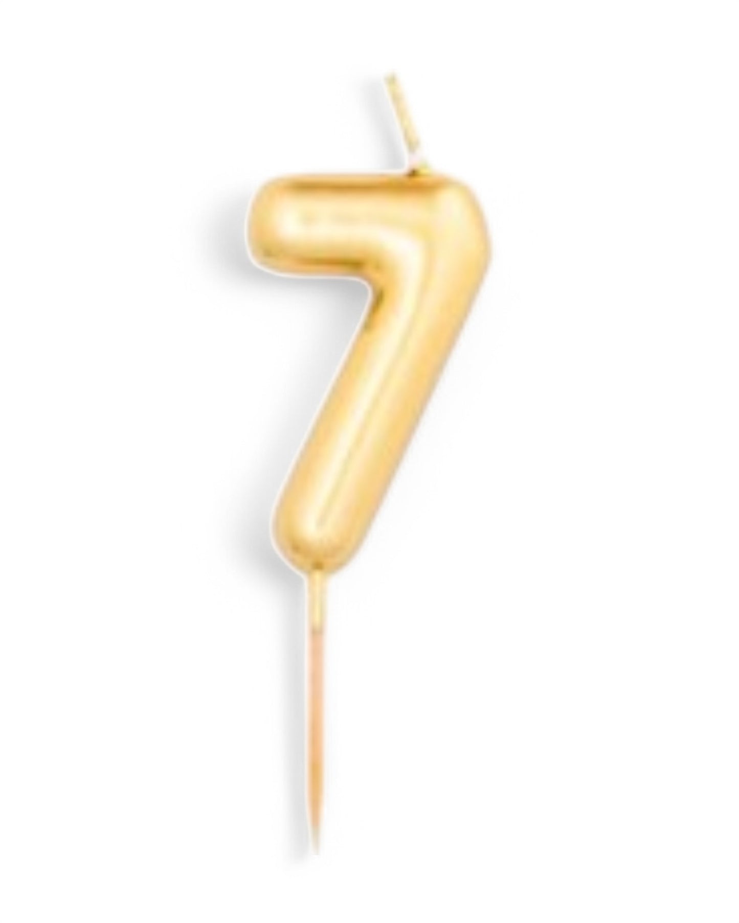Candeline Numerali | 0-9 | Metal | Oro | 7 Cm