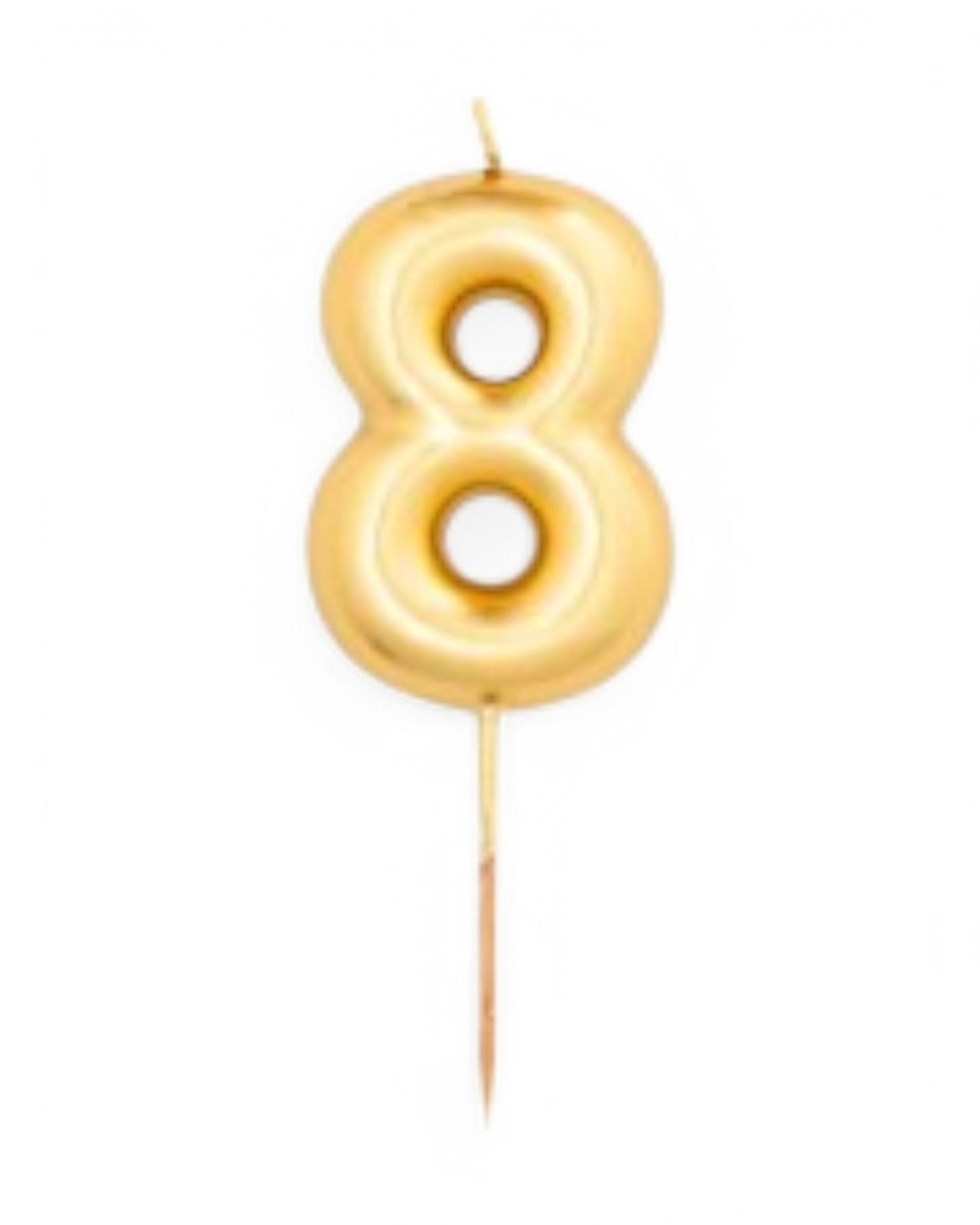 Candeline Numerali | 0-9 | Metal | Oro | 7 Cm