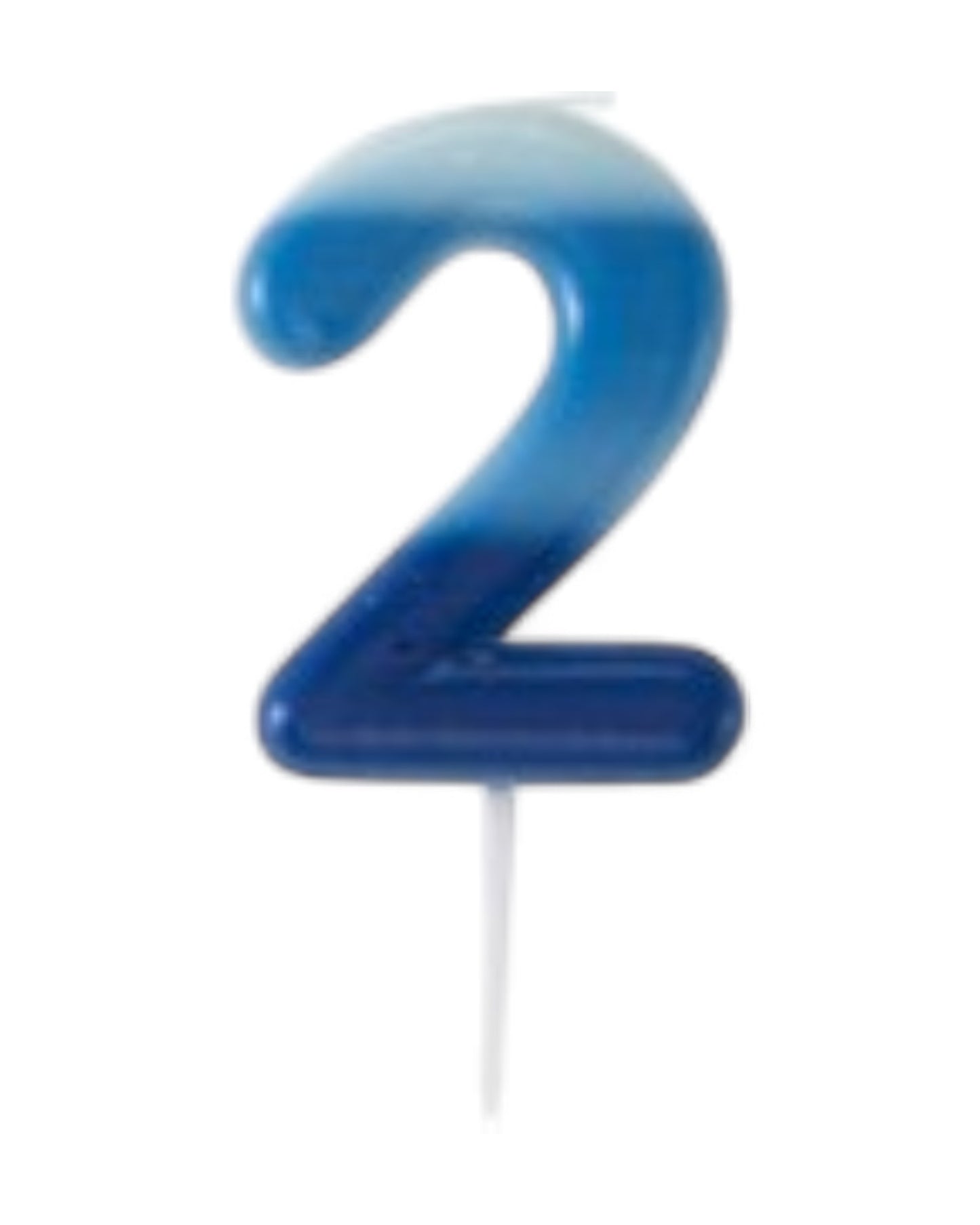 Candeline Numerali | 0-9 | Sfumate | Celeste | 10 Cm