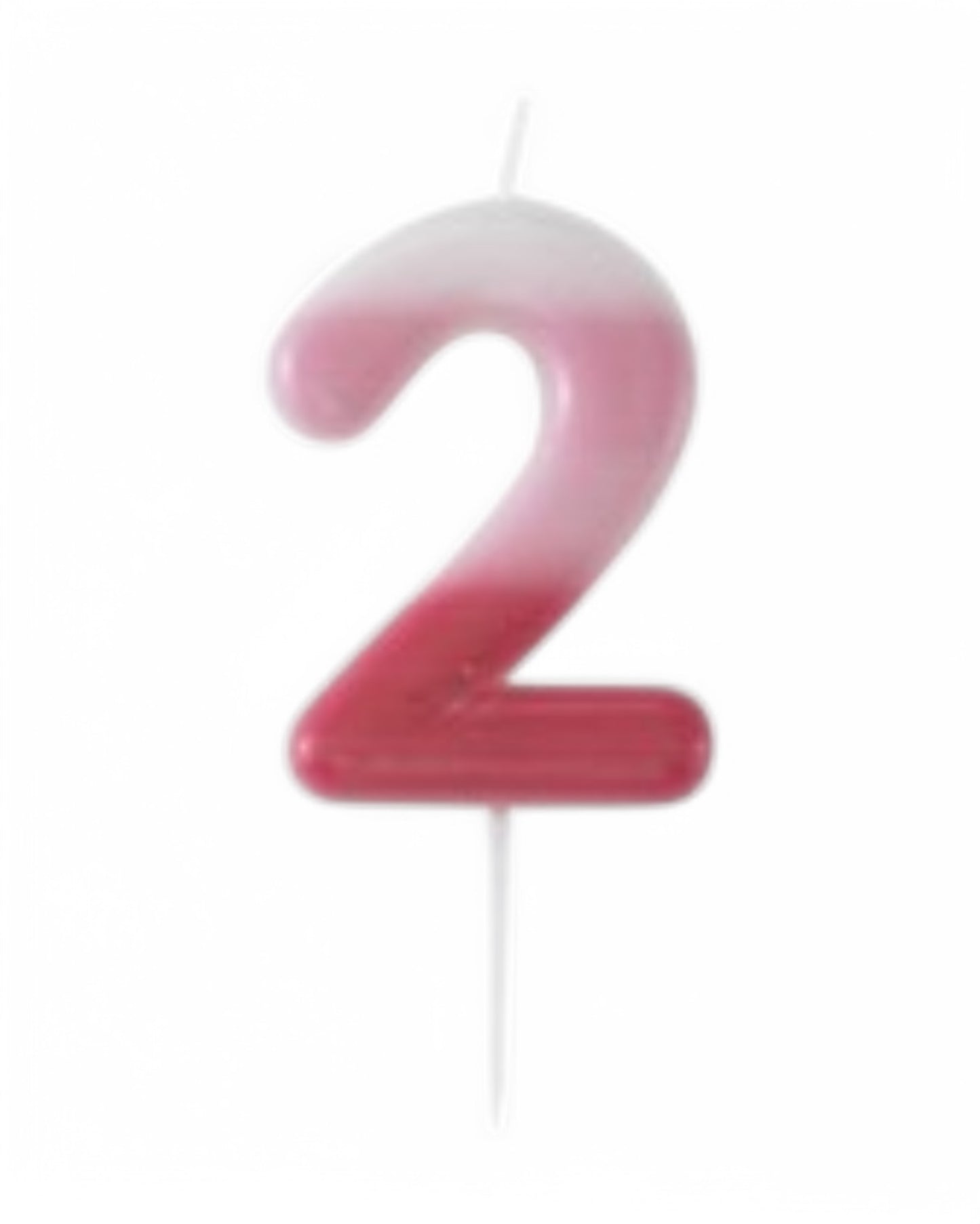 Candeline Numerali | 0-9 | Sfumate | Rosa | 10 Cm