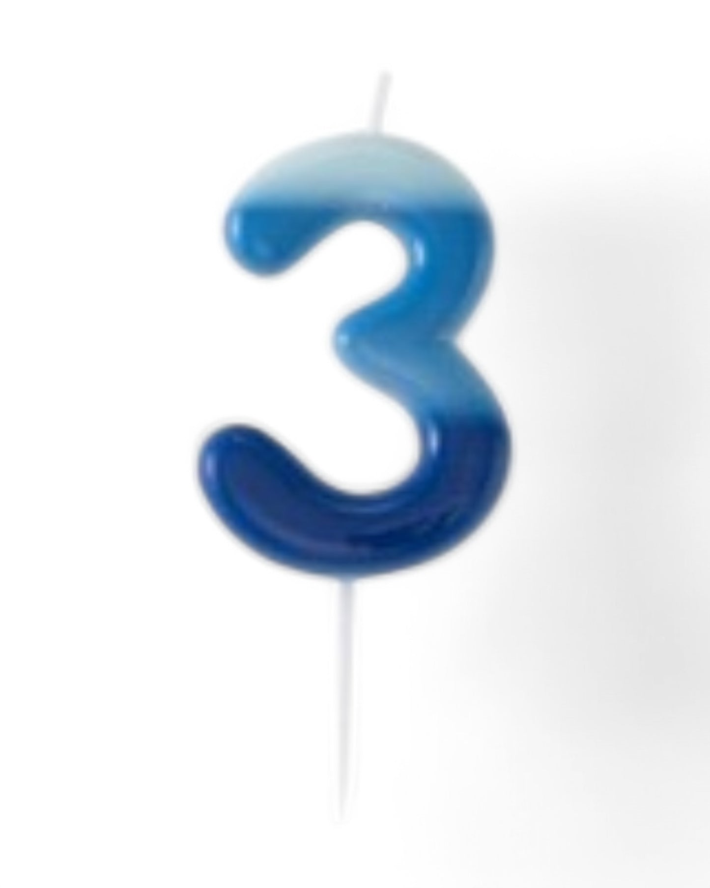 Candeline Numerali | 0-9 | Sfumate | Celeste | 10 Cm