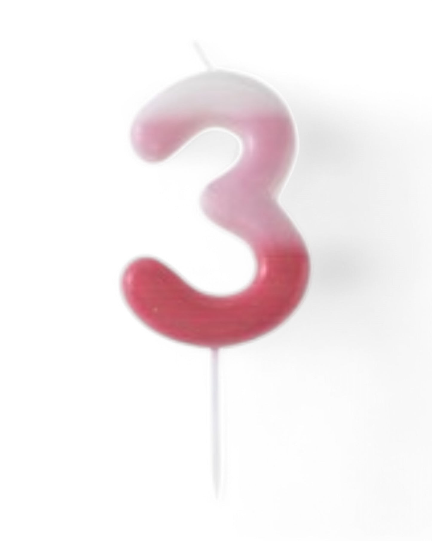 Candeline Numerali | 0-9 | Sfumate | Rosa | 10 Cm