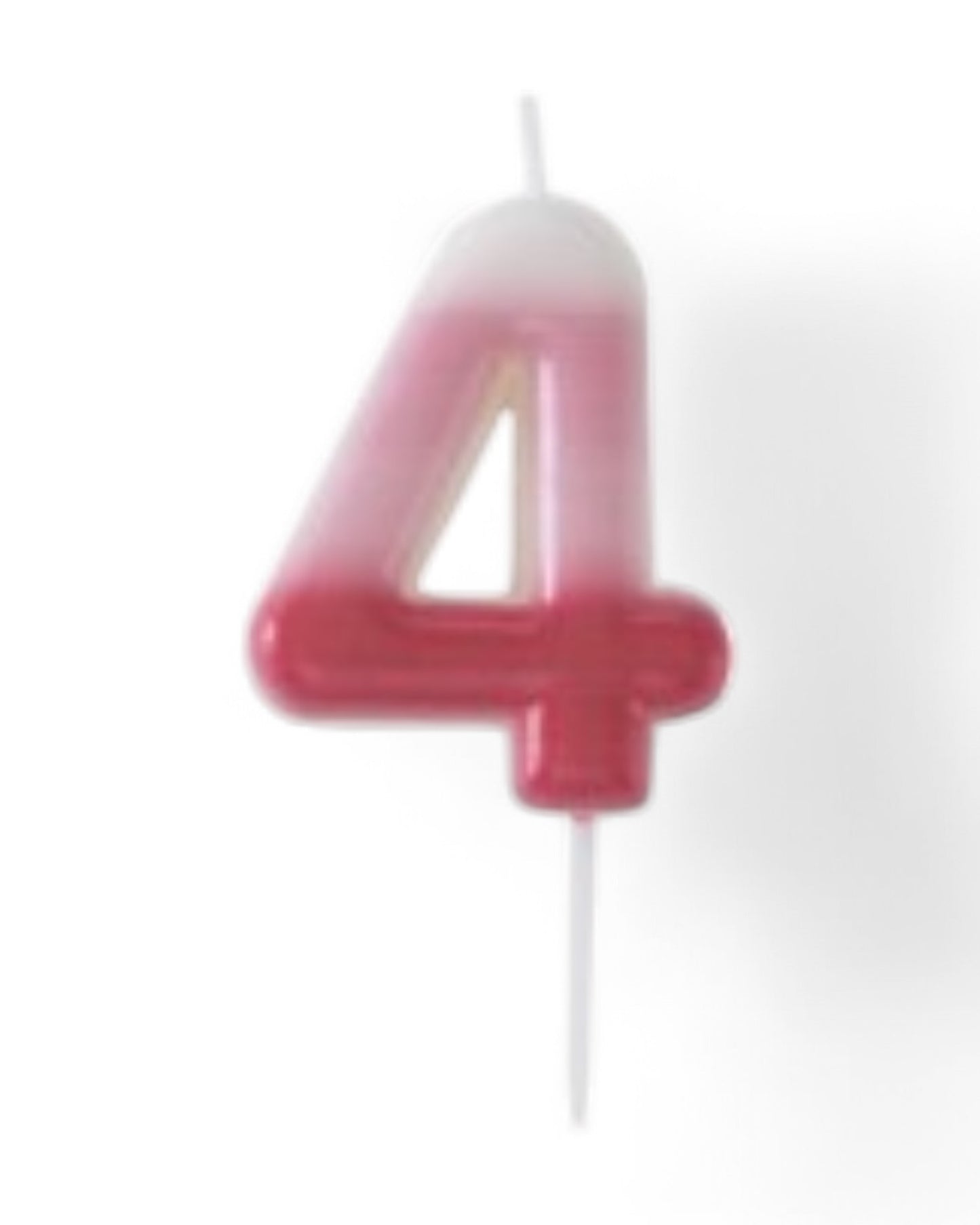 Candeline Numerali | 0-9 | Sfumate | Rosa | 10 Cm