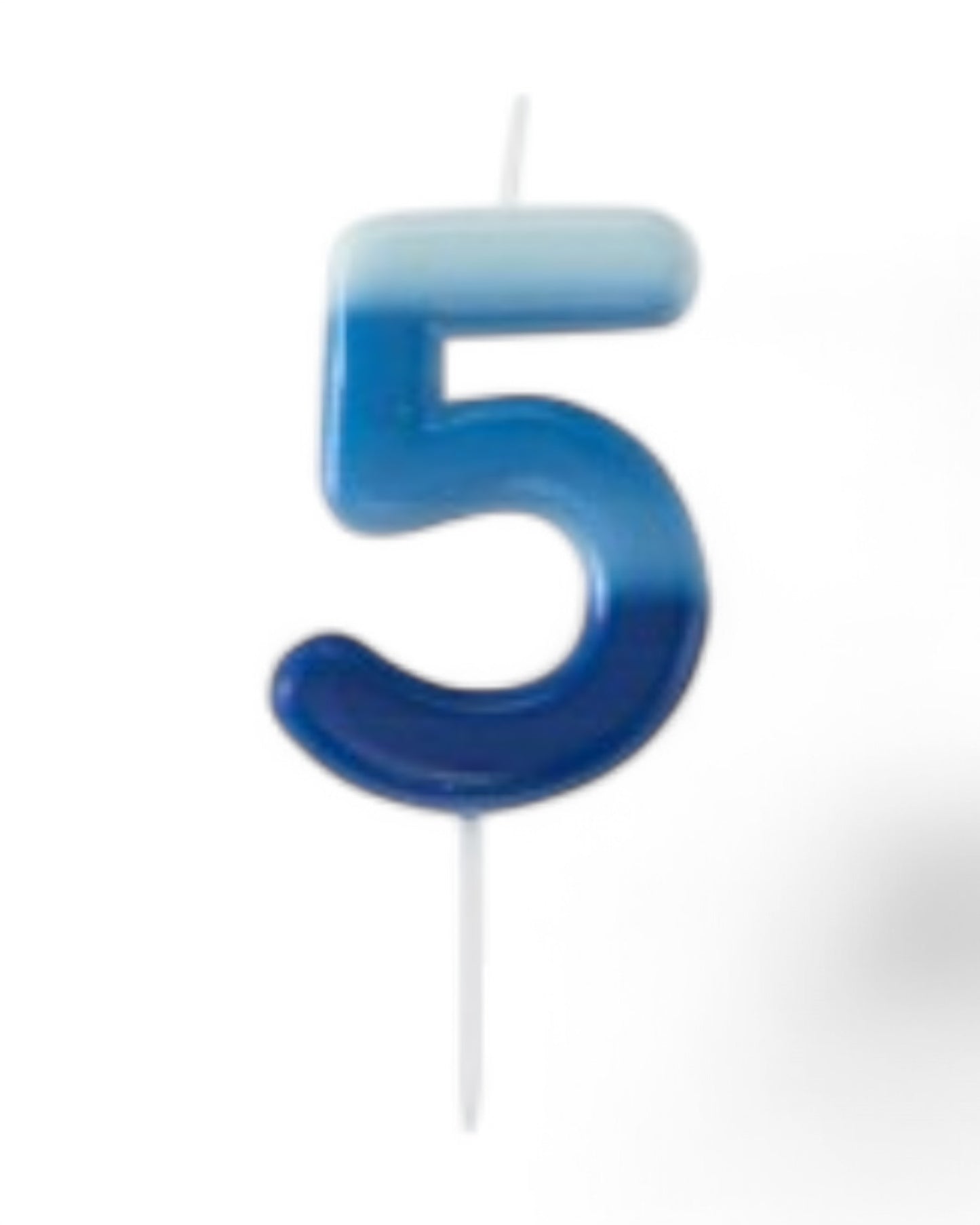 Candeline Numerali | 0-9 | Sfumate | Celeste | 10 Cm