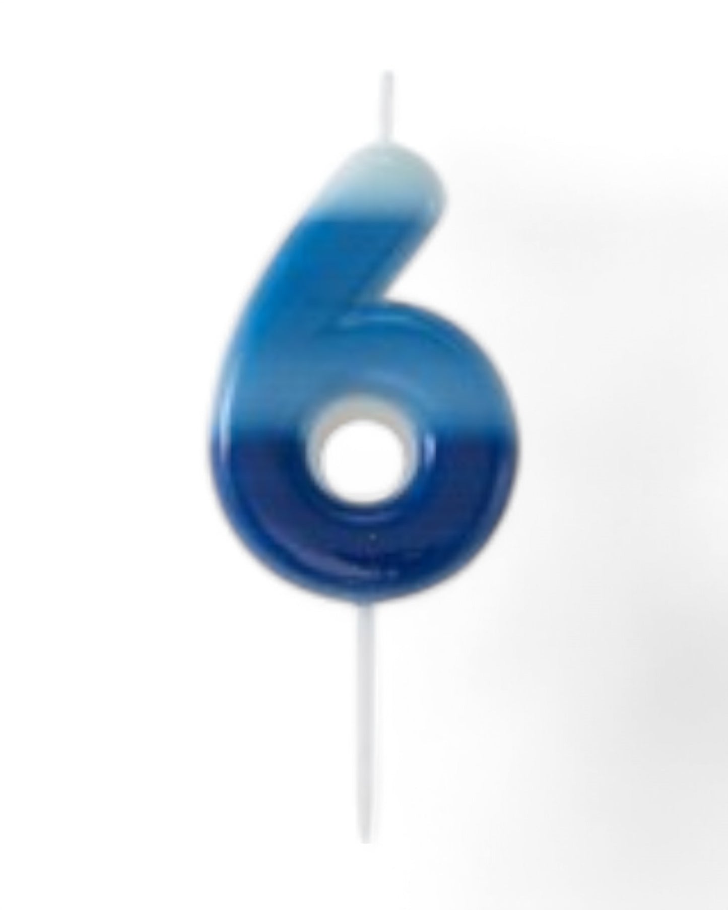 Candeline Numerali | 0-9 | Sfumate | Celeste | 10 Cm