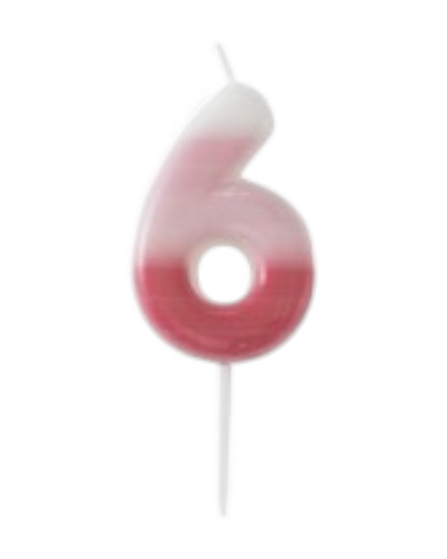Candeline Numerali | 0-9 | Sfumate | Rosa | 10 Cm