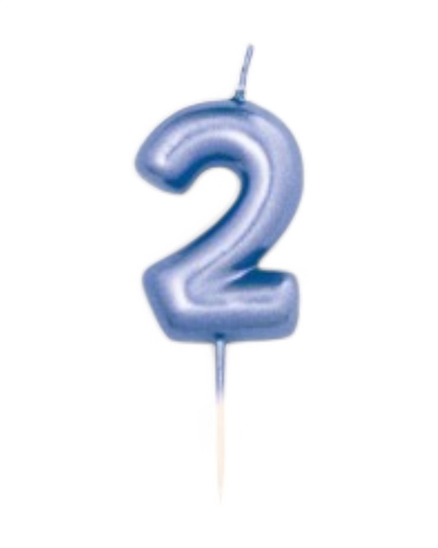 Candeline Numerali | 0-9 | Metal | Blu | 7 Cm