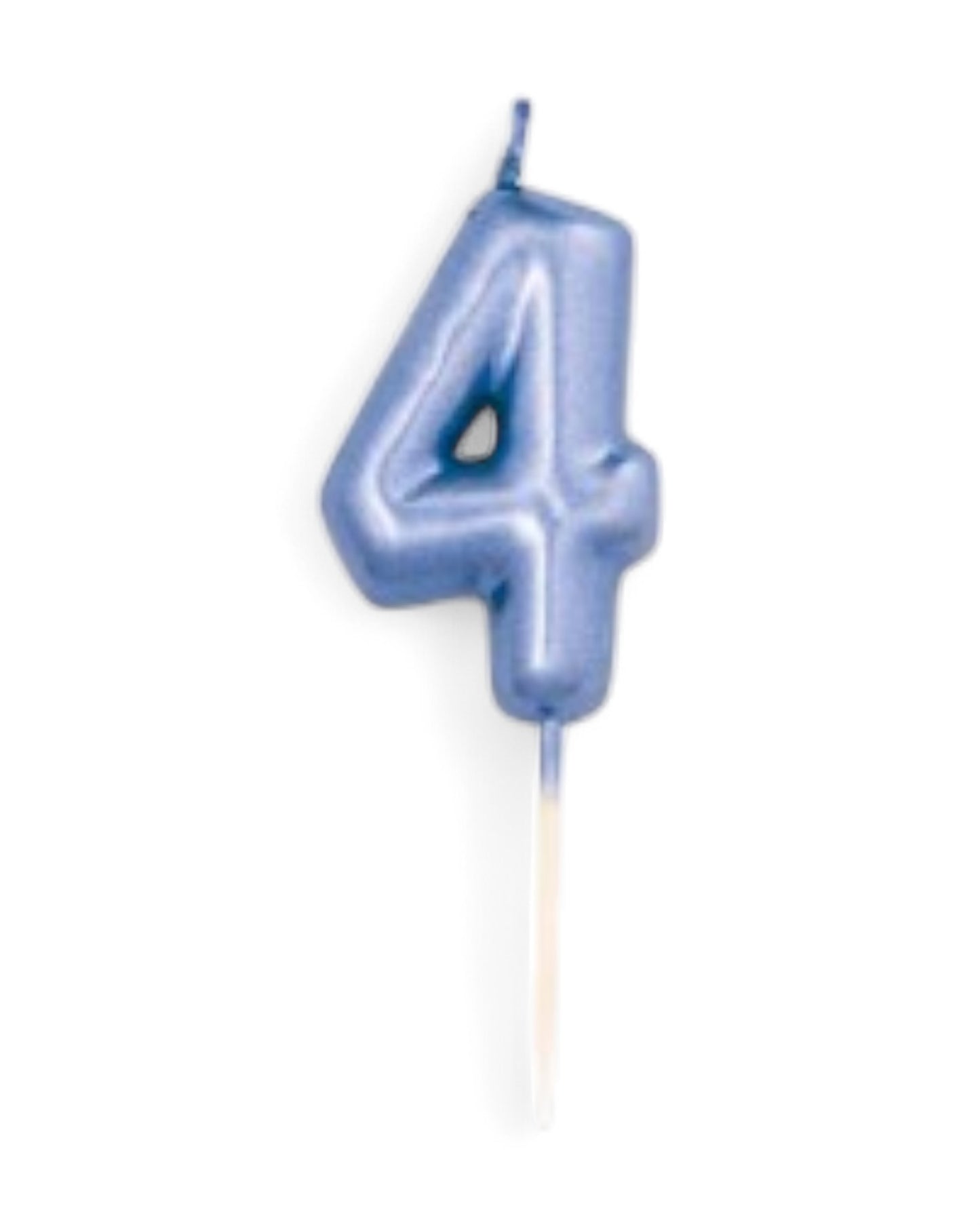 Candeline Numerali | 0-9 | Metal | Blu | 7 Cm