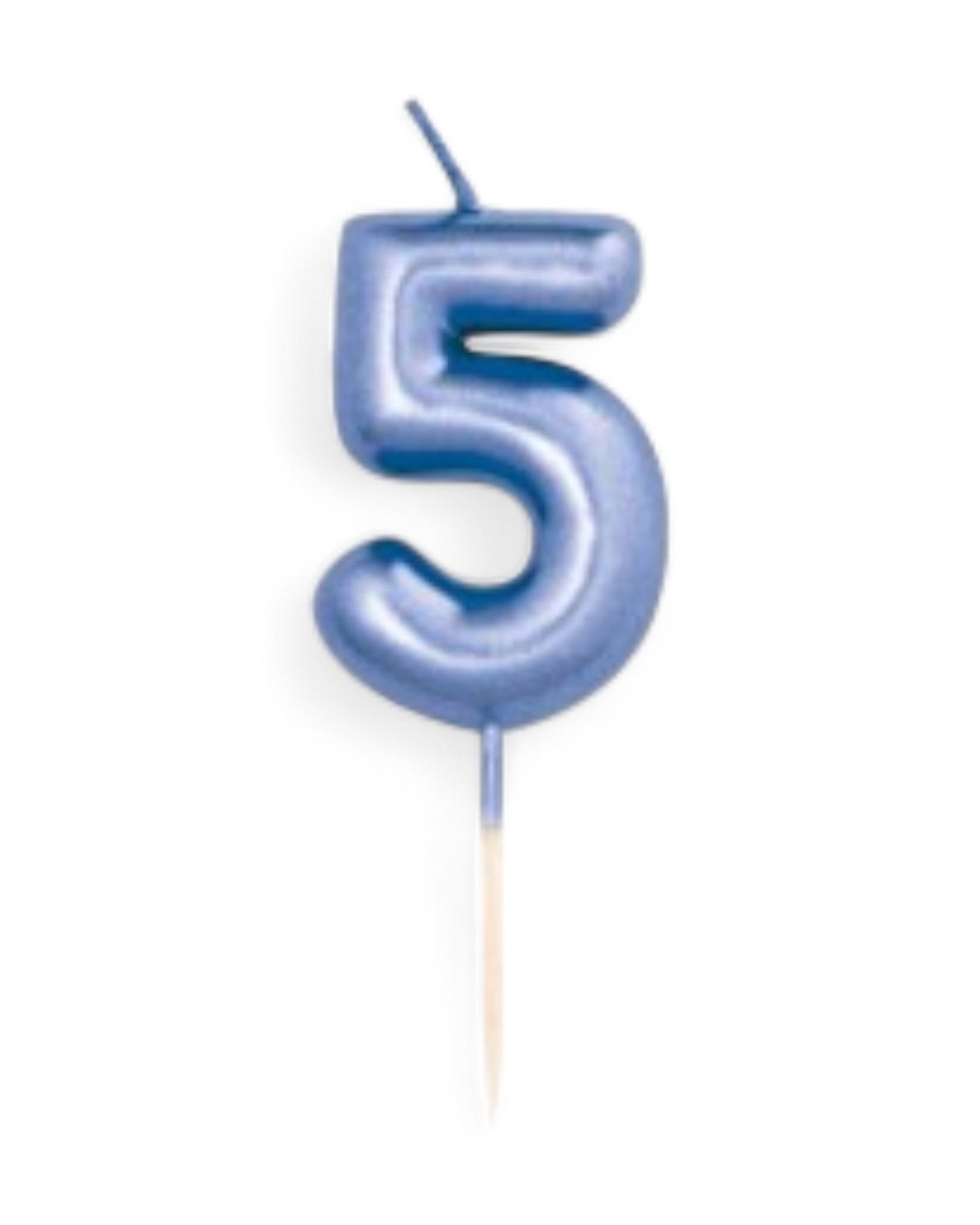 Candeline Numerali | 0-9 | Metal | Blu | 7 Cm