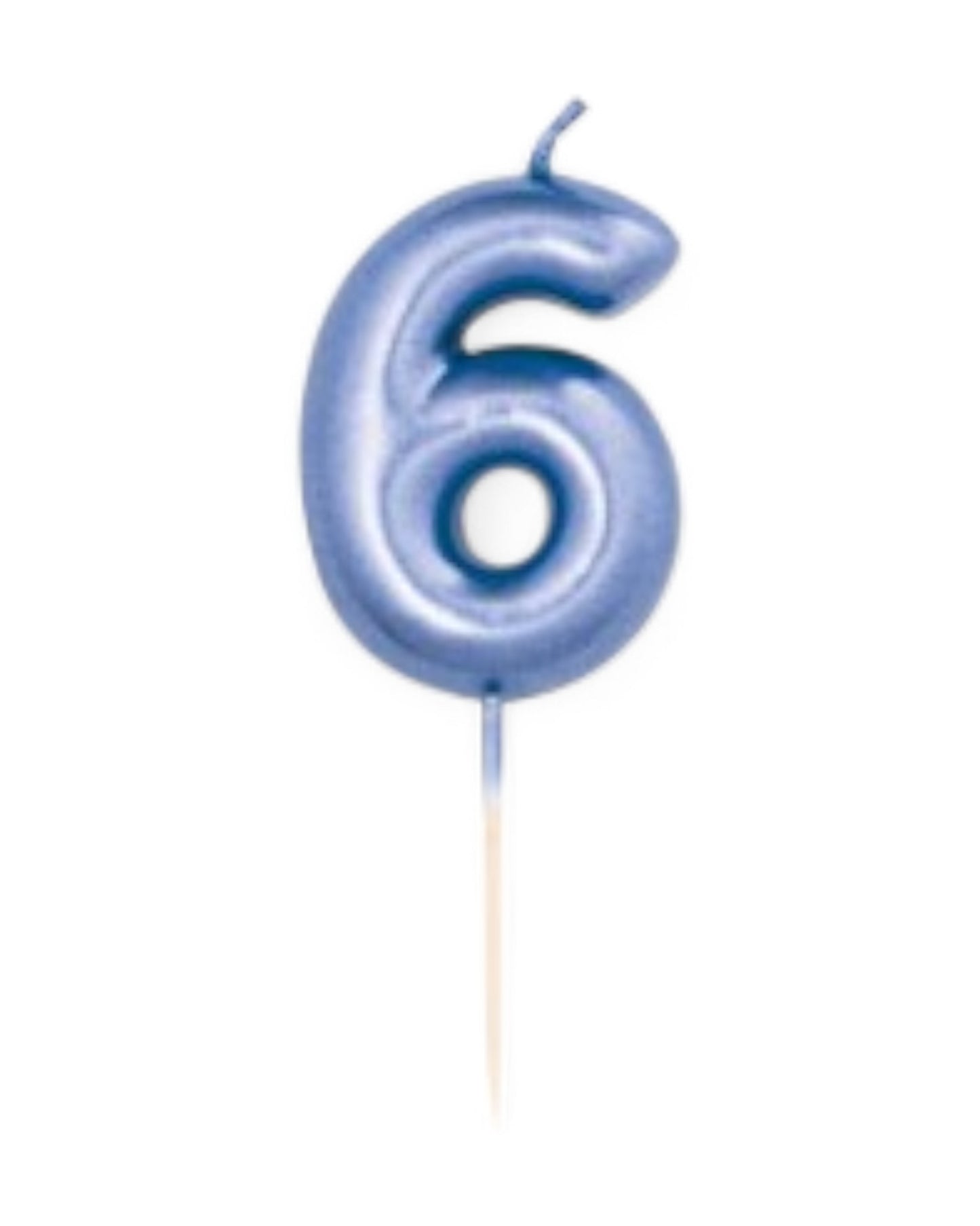 Candeline Numerali | 0-9 | Metal | Blu | 7 Cm