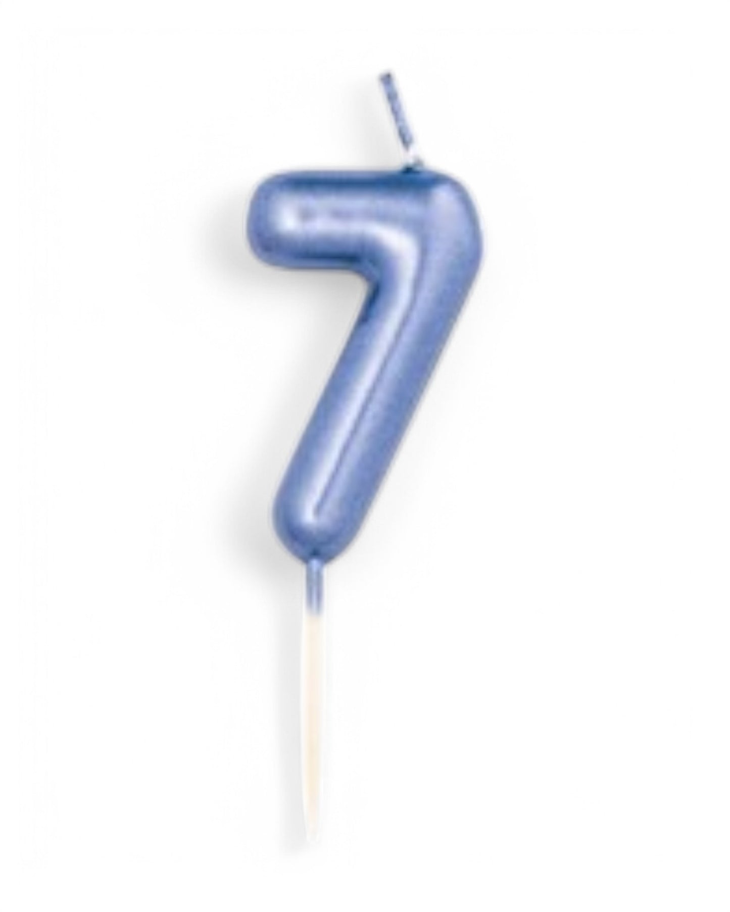 Candeline Numerali | 0-9 | Metal | Blu | 7 Cm