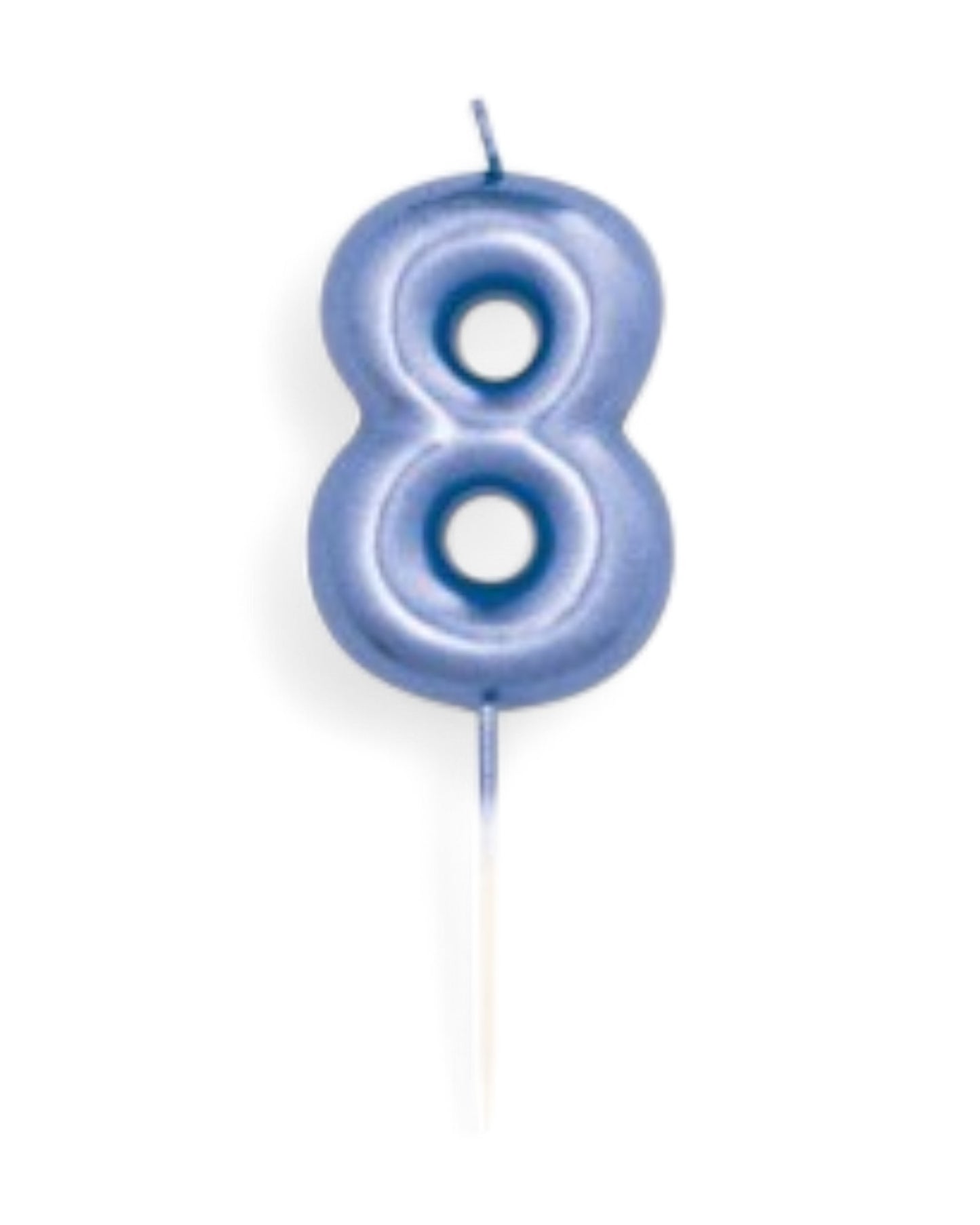 Candeline Numerali | 0-9 | Metal | Blu | 7 Cm