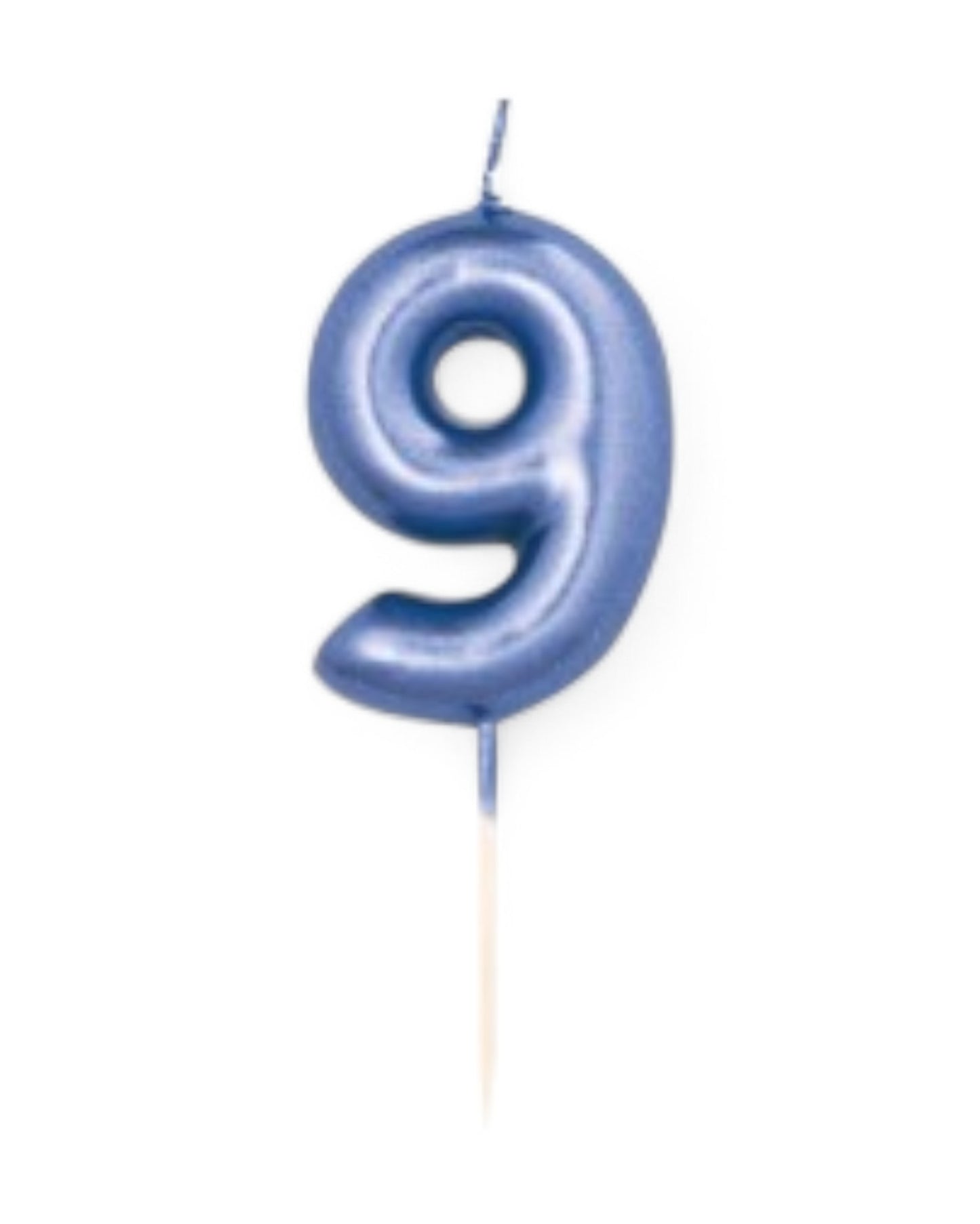 Candeline Numerali | 0-9 | Metal | Blu | 7 Cm