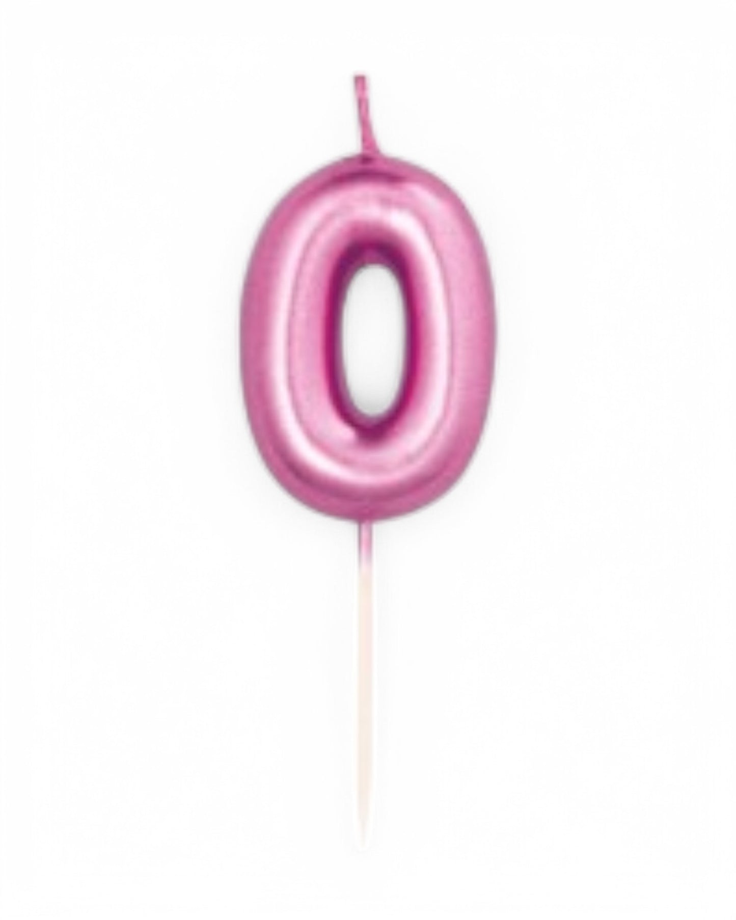 Candeline Numerali | 0-9 | Metal | Fuxia | 7 Cm