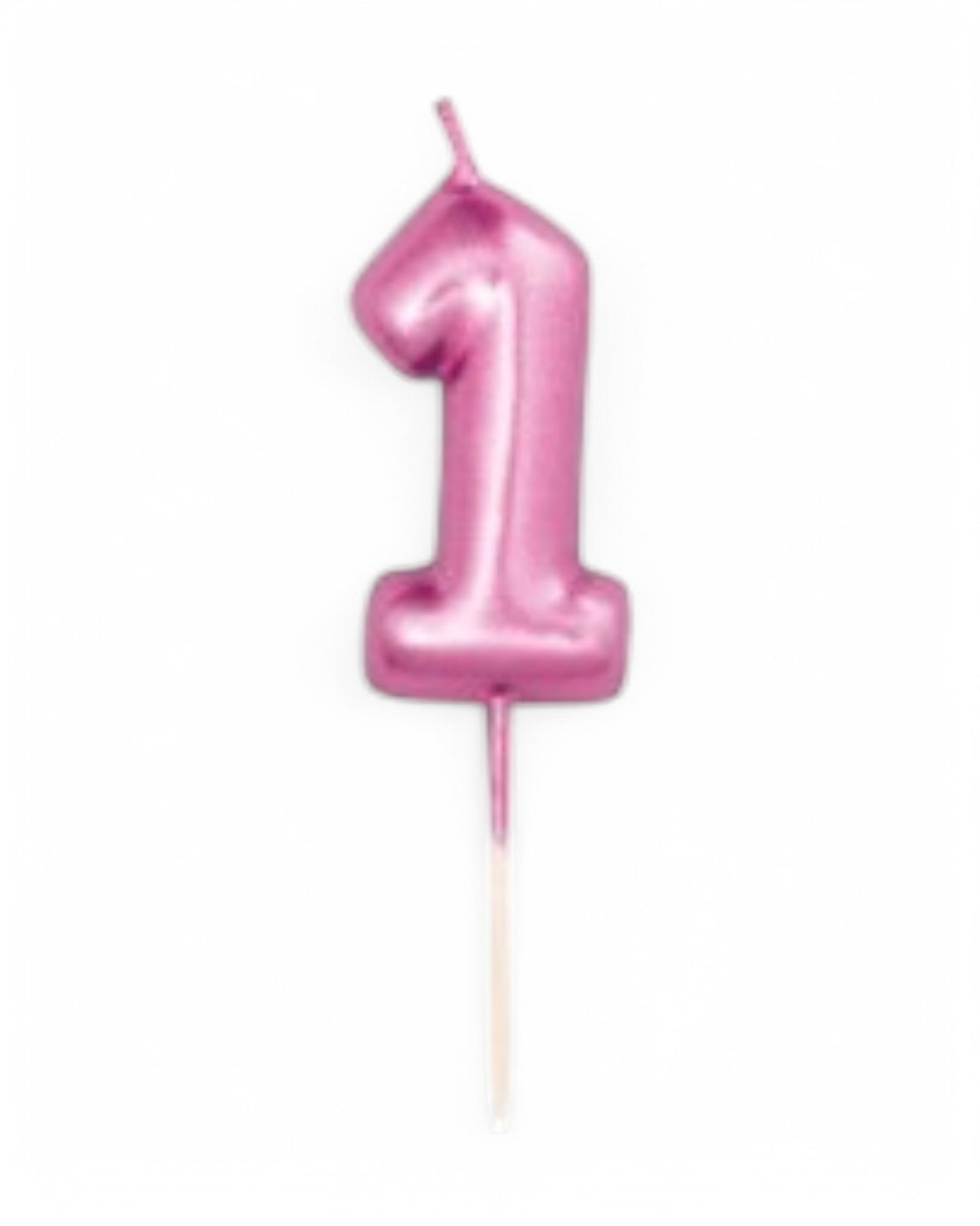 Candeline Numerali | 0-9 | Metal | Fuxia | 7 Cm
