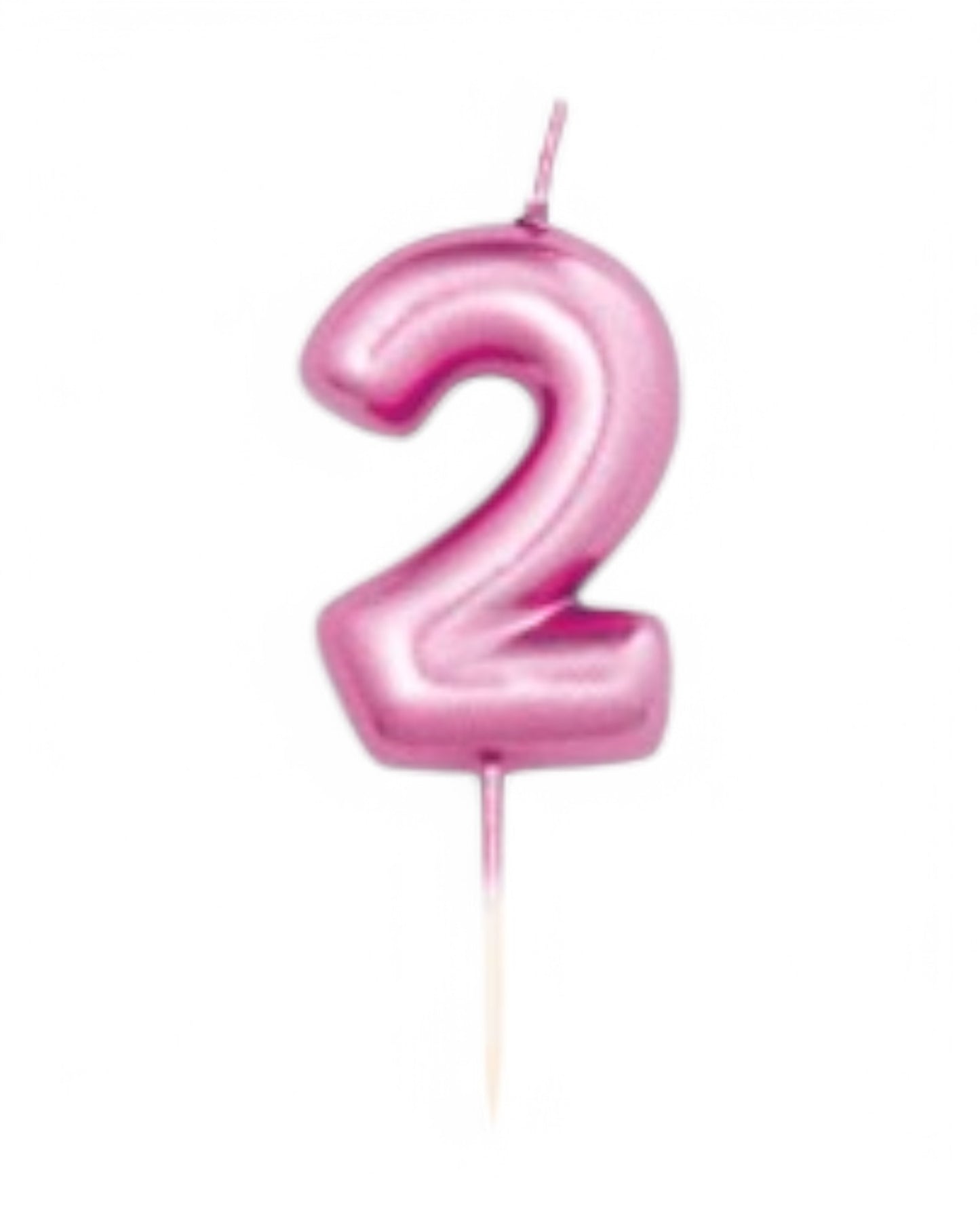 Candeline Numerali | 0-9 | Metal | Fuxia | 7 Cm