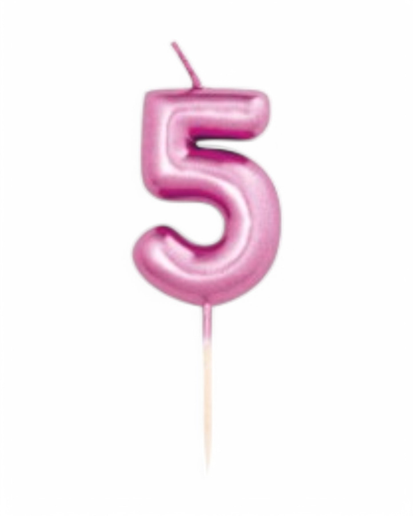 Candeline Numerali | 0-9 | Metal | Fuxia | 7 Cm