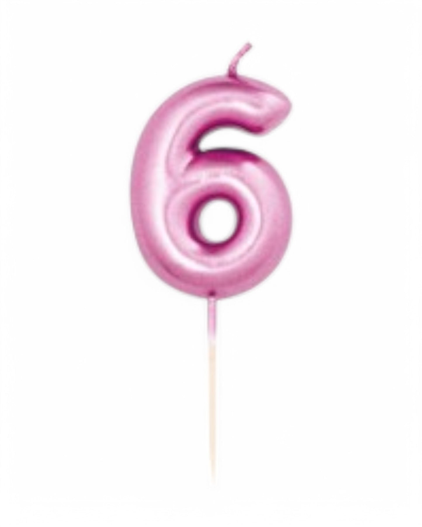 Candeline Numerali | 0-9 | Metal | Fuxia | 7 Cm