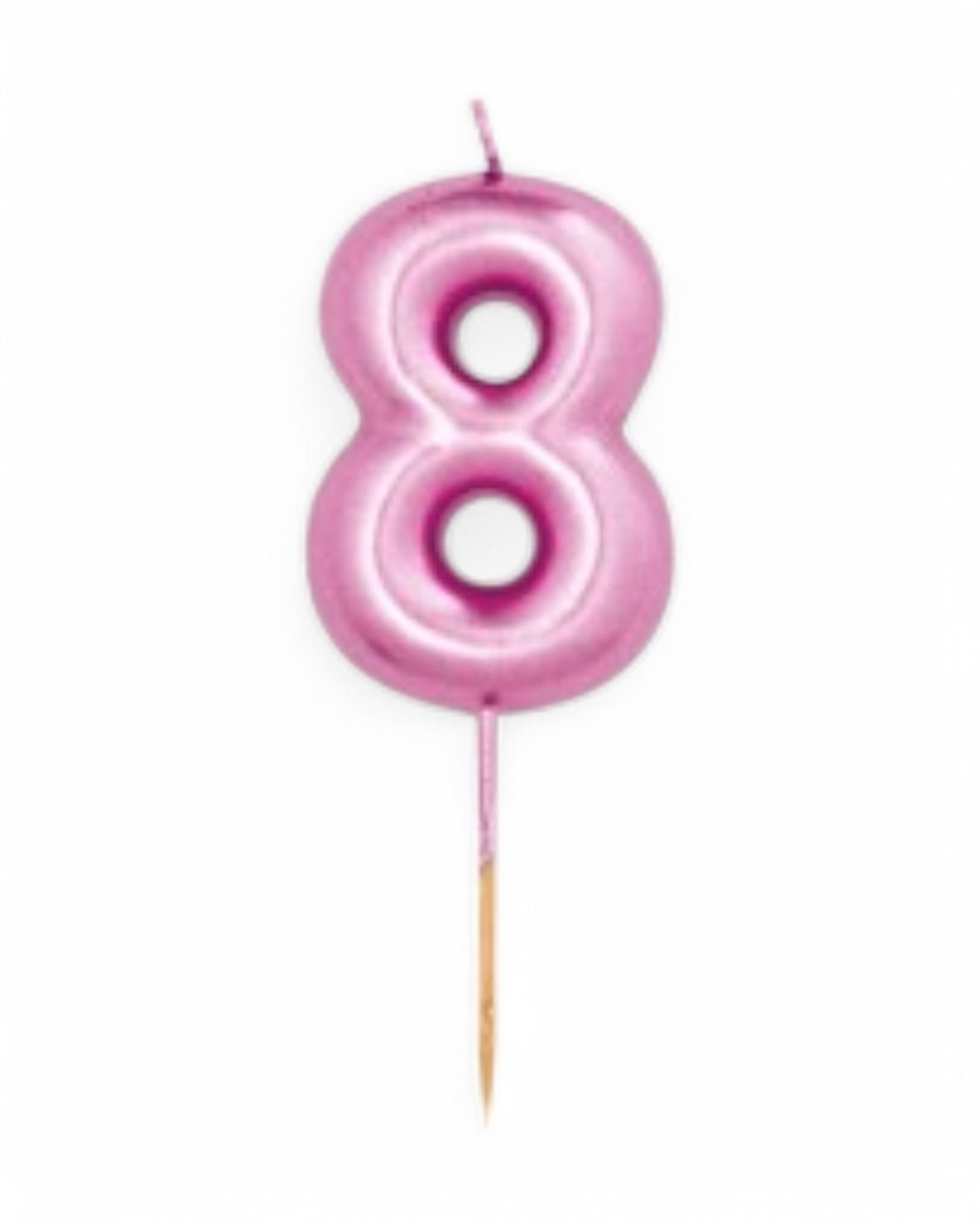 Candeline Numerali | 0-9 | Metal | Fuxia | 7 Cm