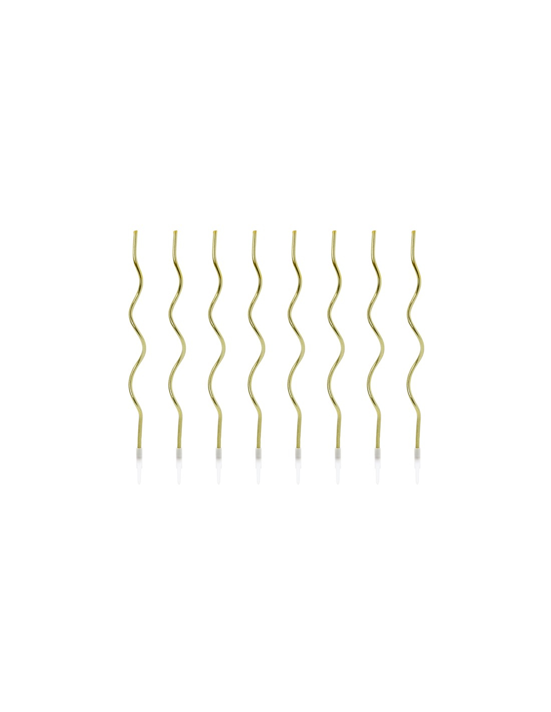 Candeline Riccio | Oro | 14 Cm | 9Pz