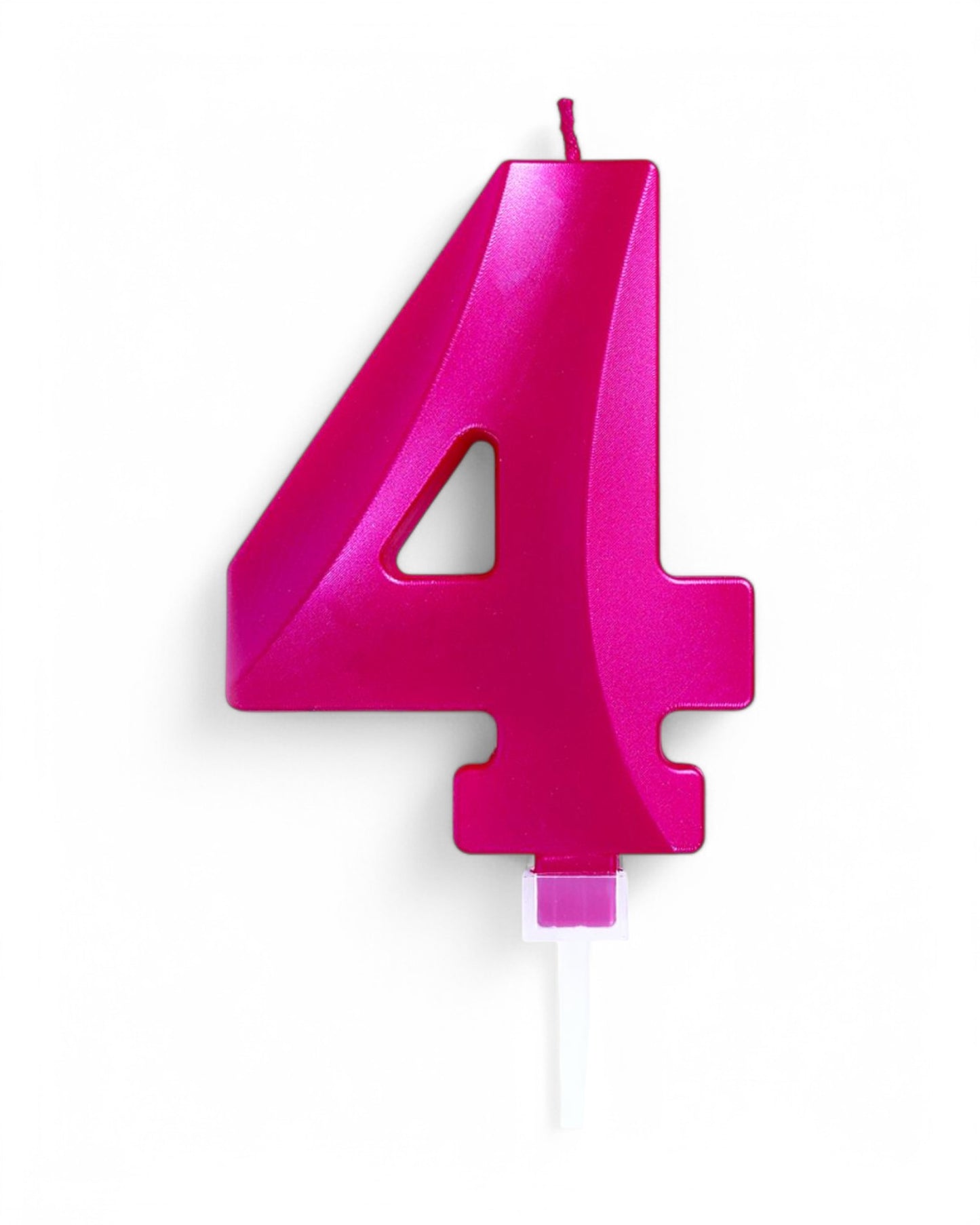 Candeline Numerali | 0-9 | Luxury Chrome | Fuxia | 12 Cm