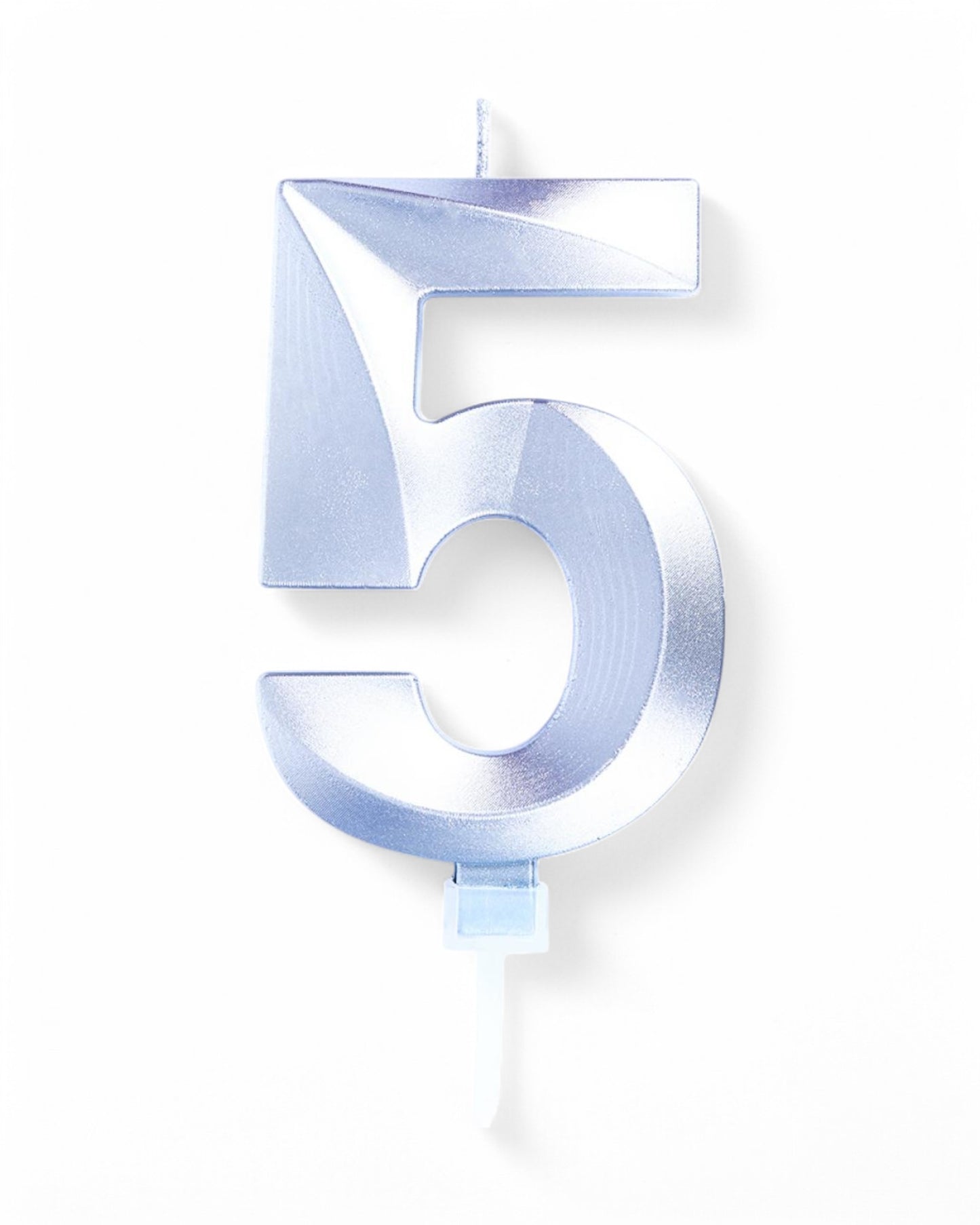 Candeline Numerali | 0-9 | Luxury Chrome | Argento | 12 Cm