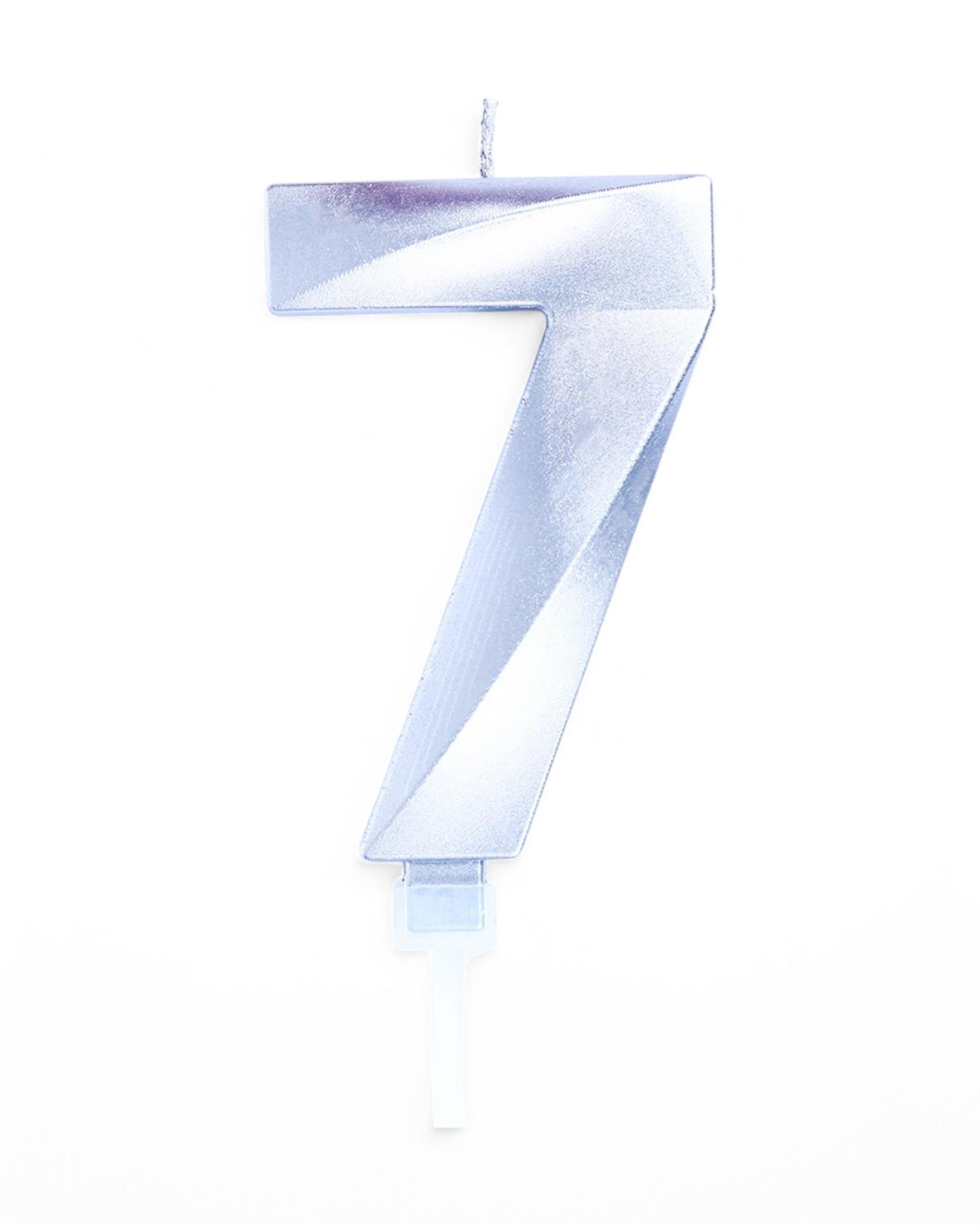 Candeline Numerali | 0-9 | Luxury Chrome | Argento | 12 Cm