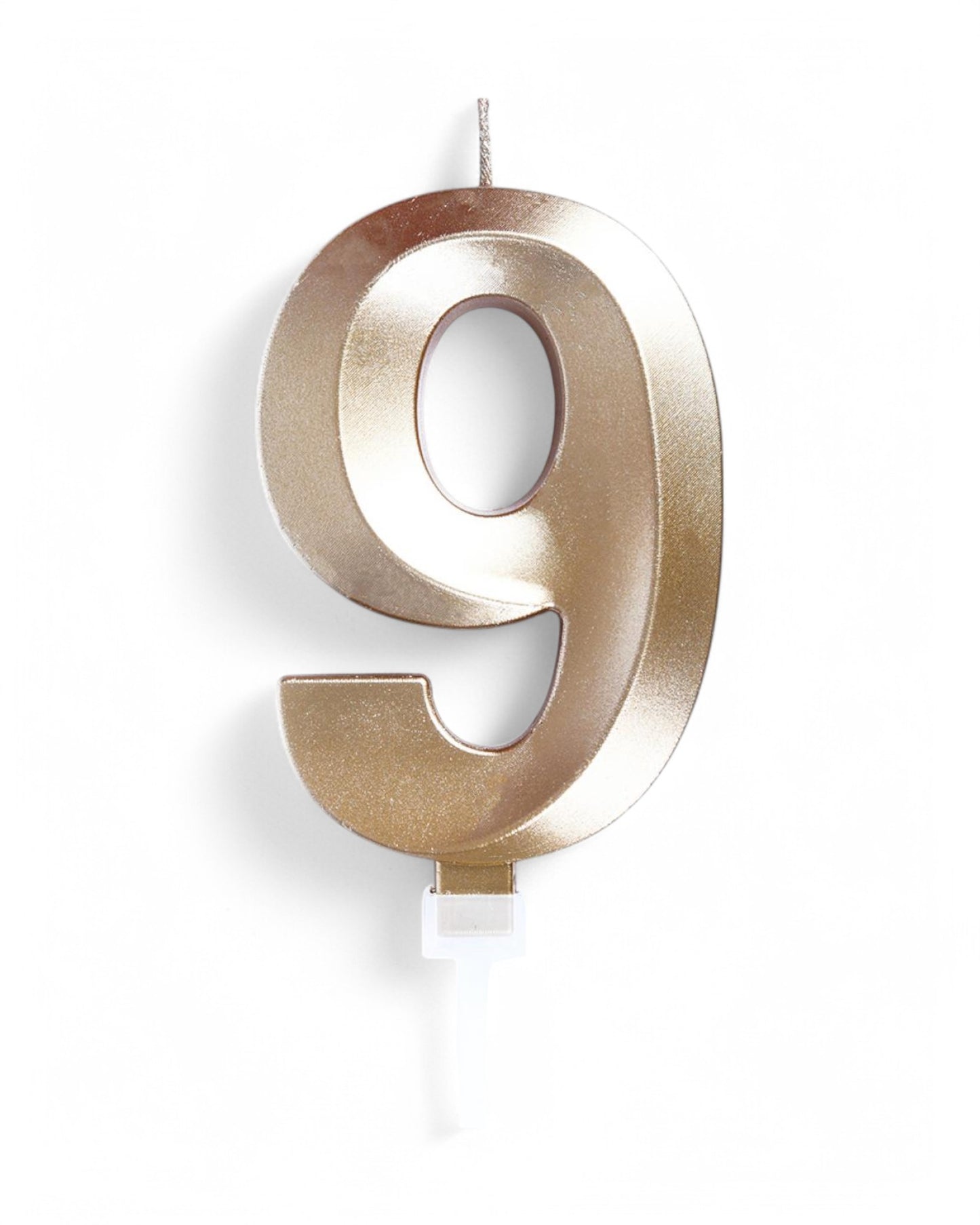 Candeline Numerali | 0-9 | Luxury Chrome | Oro | 12 Cm