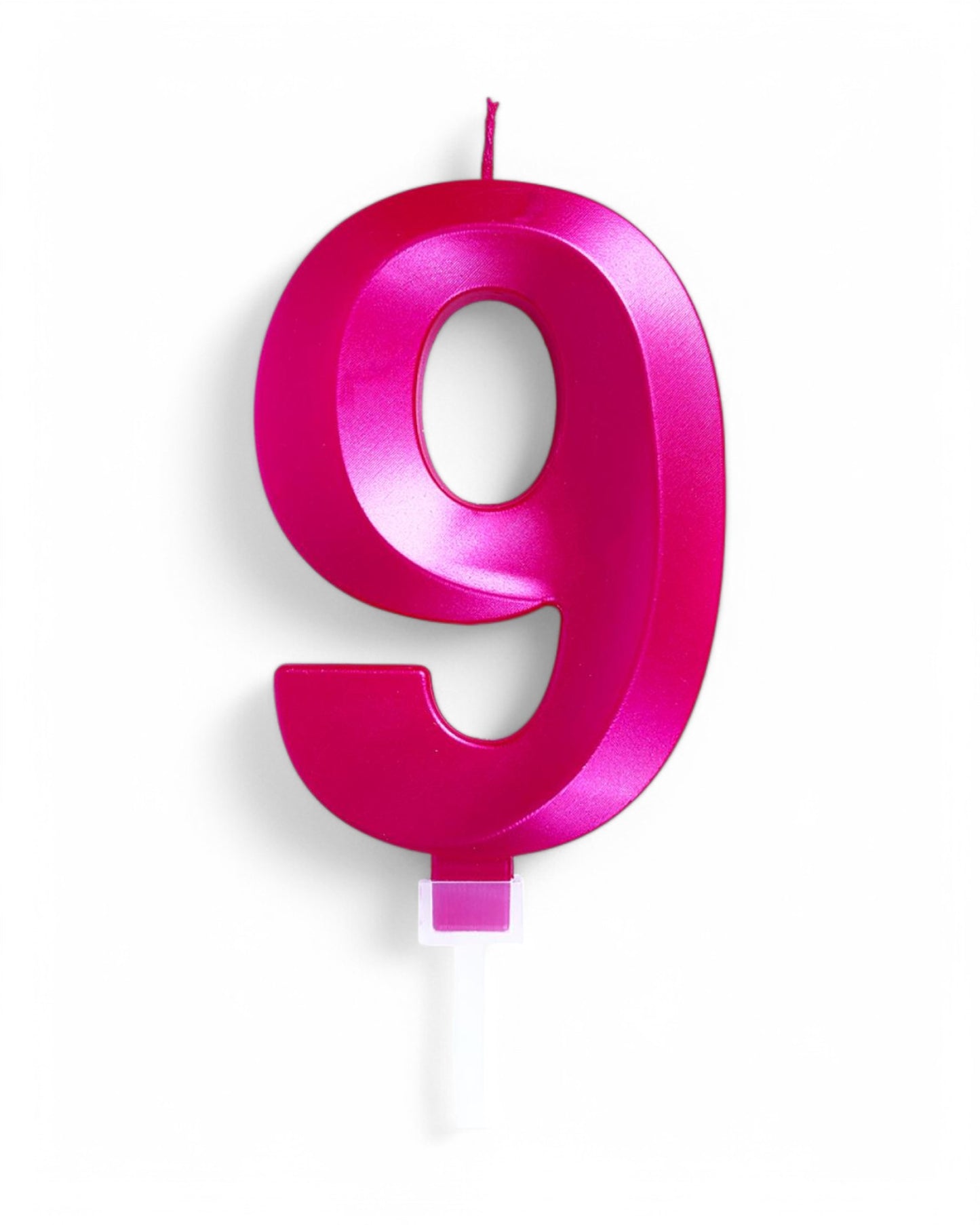 Candeline Numerali | 0-9 | Luxury Chrome | Fuxia | 12 Cm
