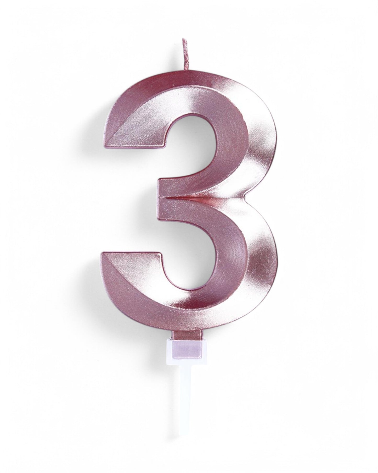 Candeline Numerali | 0-9 | Luxury Chrome | Oro Rosato | 12 Cm