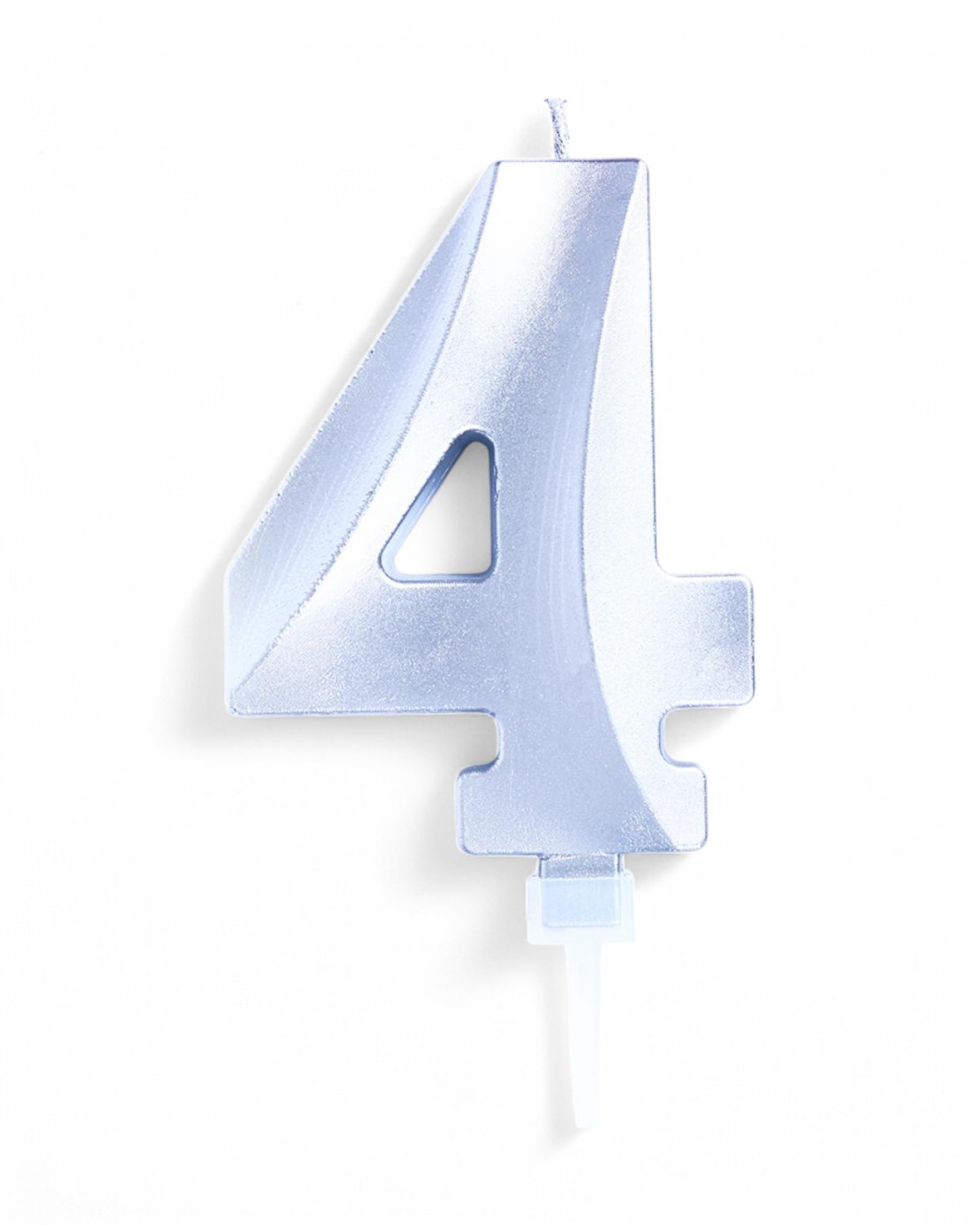 Candeline Numerali | 0-9 | Luxury Chrome | Argento | 12 Cm