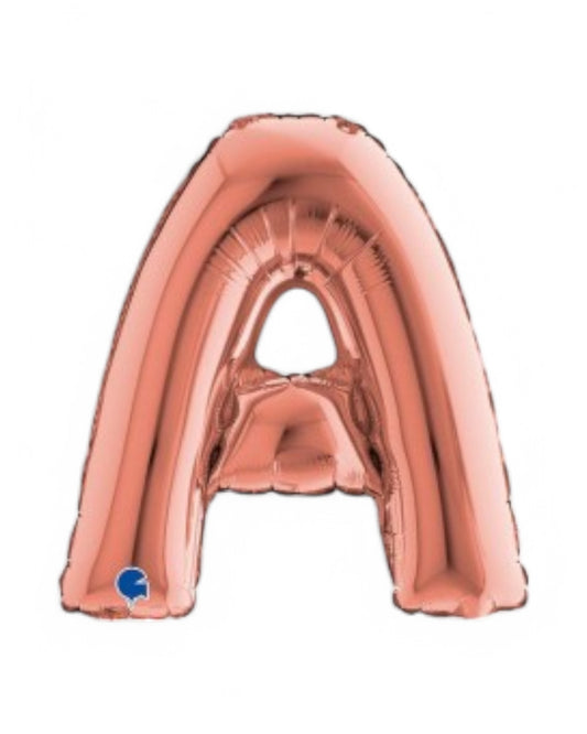 Palloncini Foil | Lettere A-Z | Grabo | 35 Cm | Oro Rosato