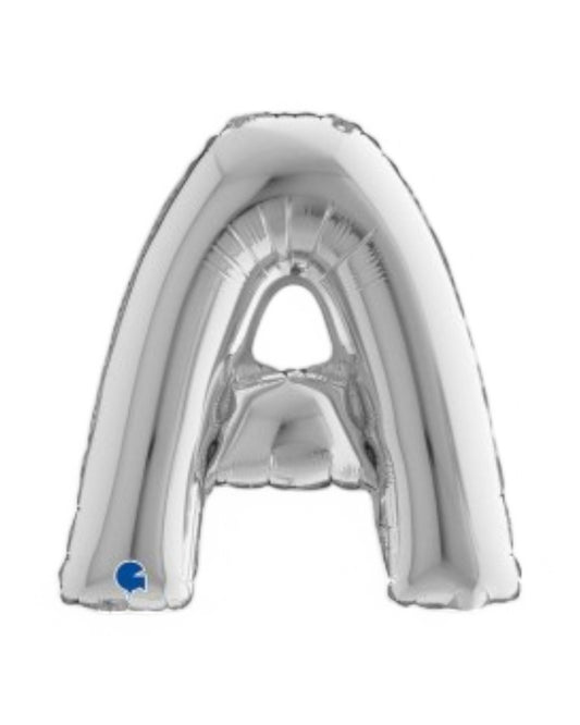 Palloncini Foil | Lettere A-Z | Grabo | 35 Cm | Argento