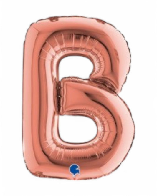 Palloncini Foil | Lettere A-Z | Grabo | 35 Cm | Oro Rosato