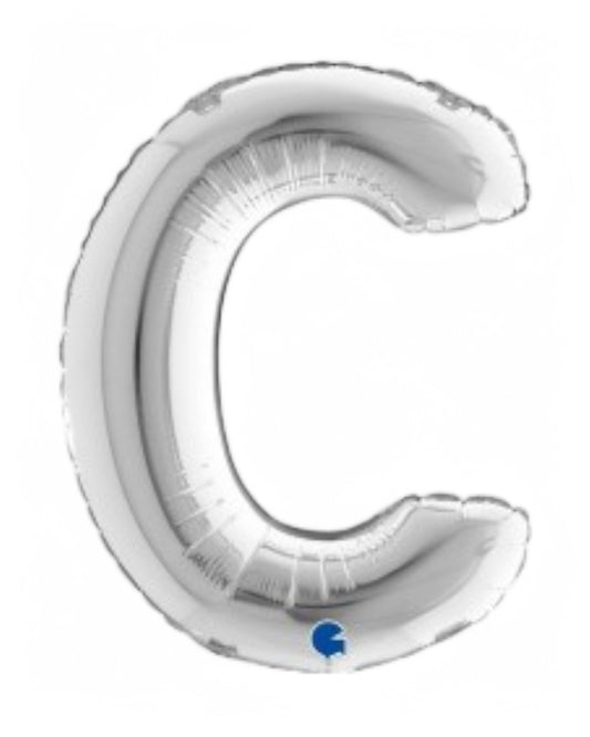 Palloncini Foil | Lettere A-Z | Grabo | 35 Cm | Argento
