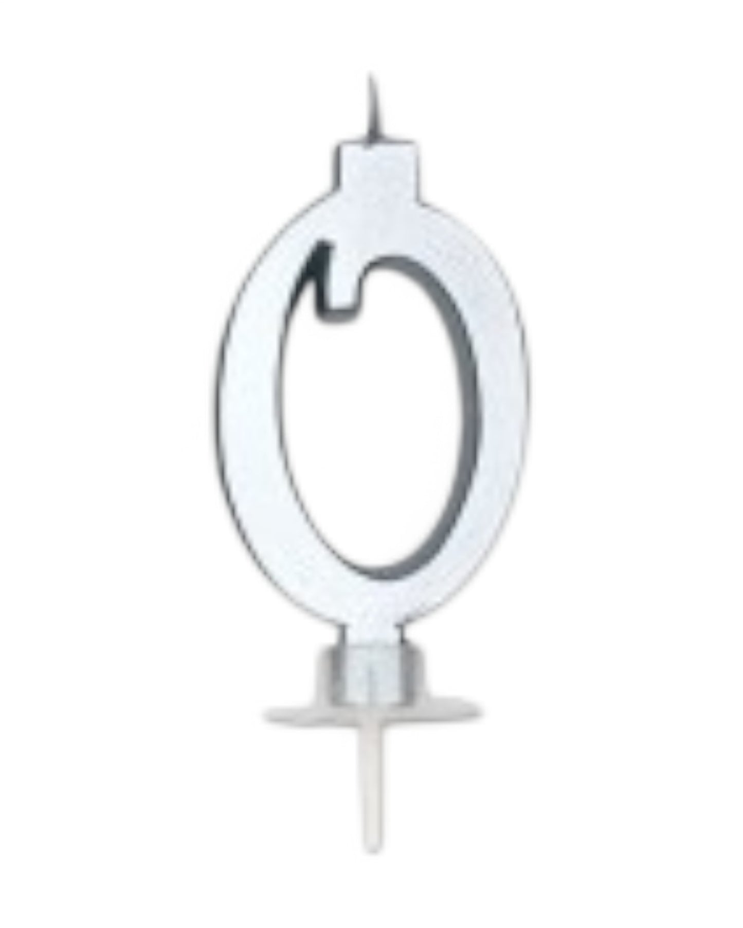 Candeline Numerali | 0-9 | Italic | Argento | 10 Cm