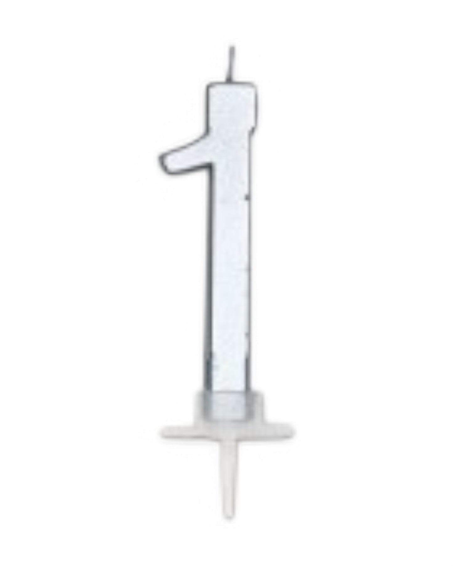 Candeline Numerali | 0-9 | Italic | Argento | 10 Cm