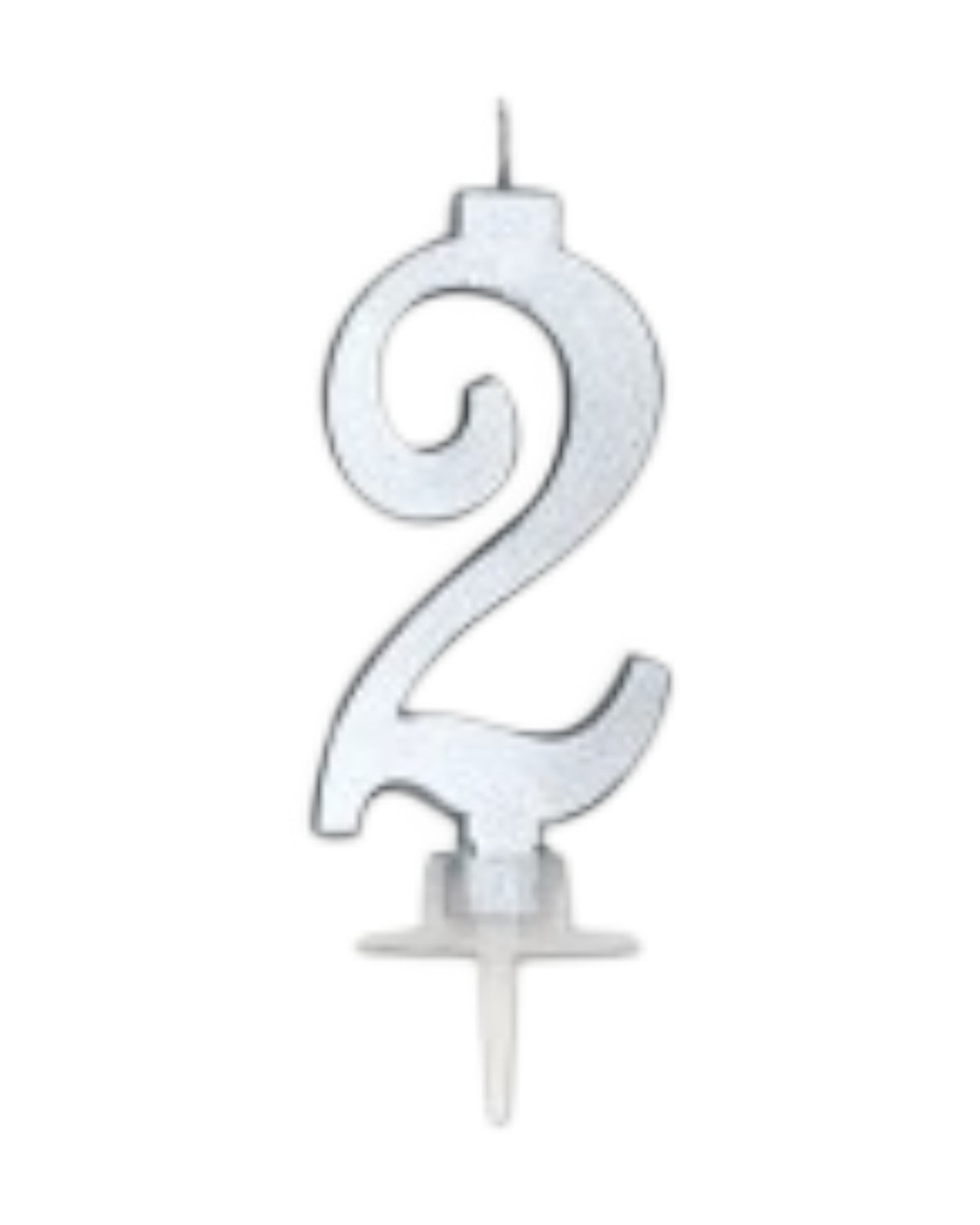 Candeline Numerali | 0-9 | Italic | Argento | 10 Cm