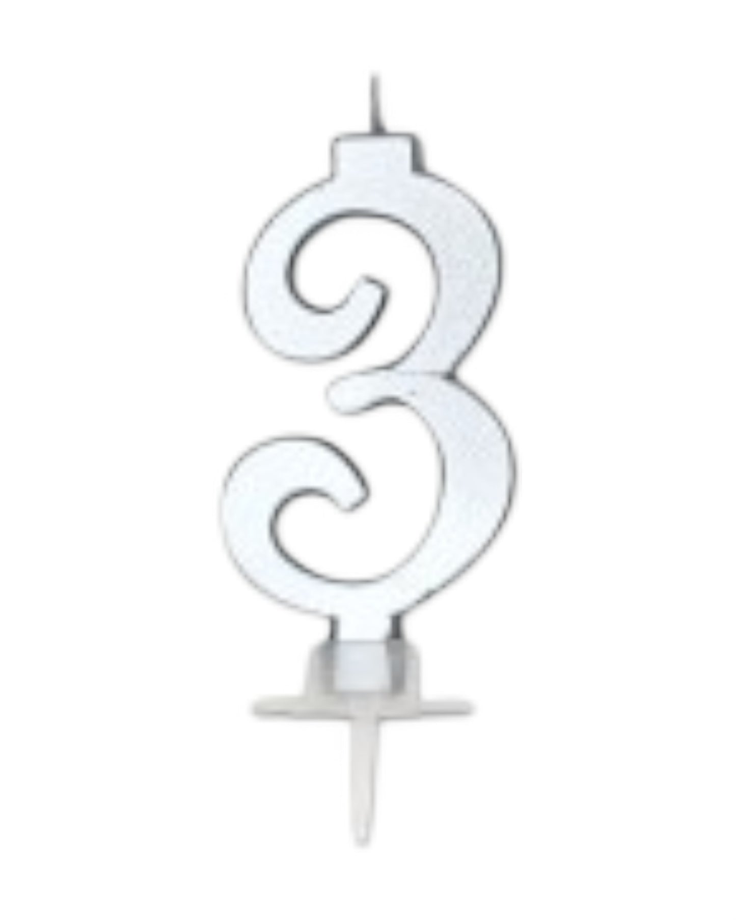 Candeline Numerali | 0-9 | Italic | Argento | 10 Cm