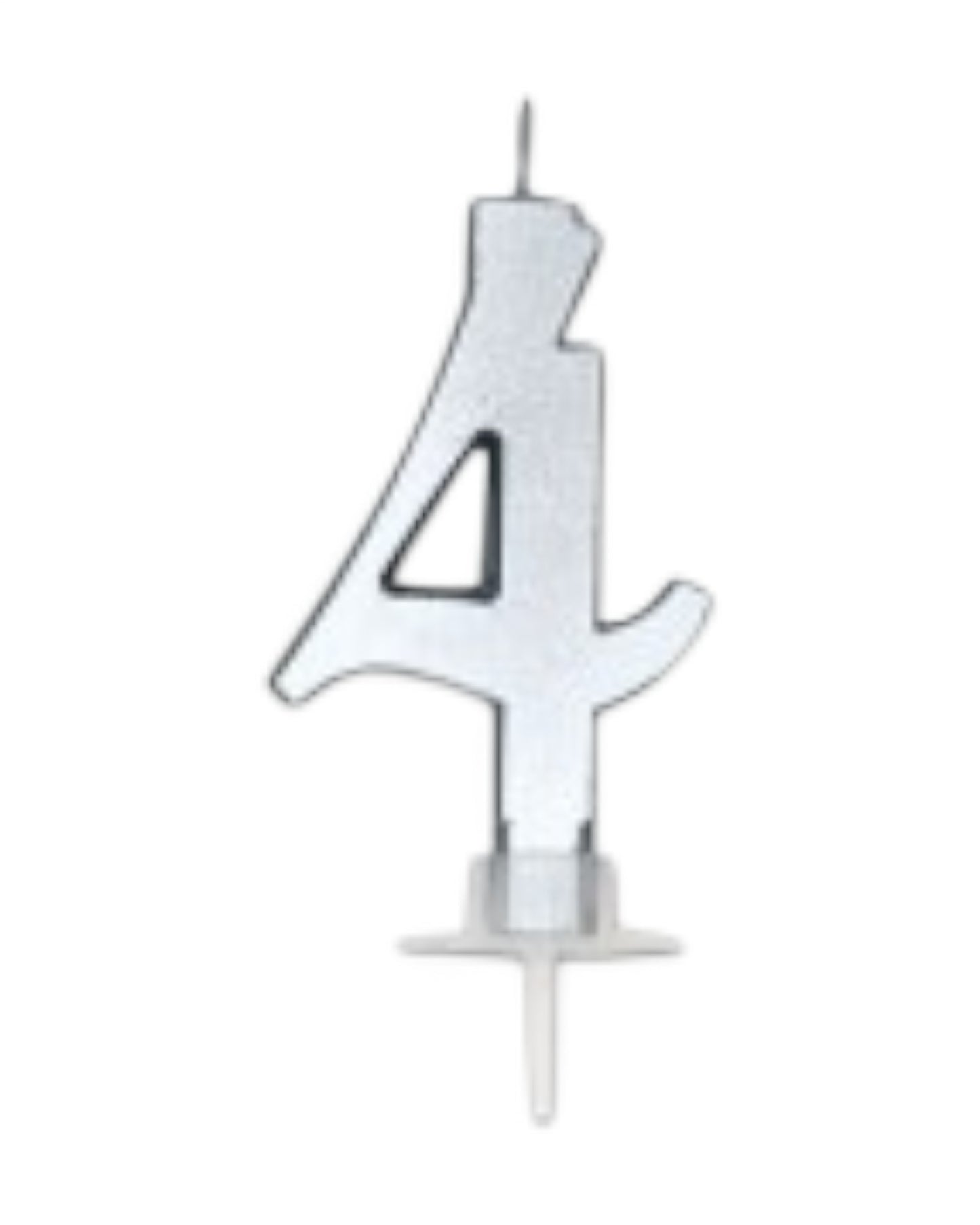 Candeline Numerali | 0-9 | Italic | Argento | 10 Cm