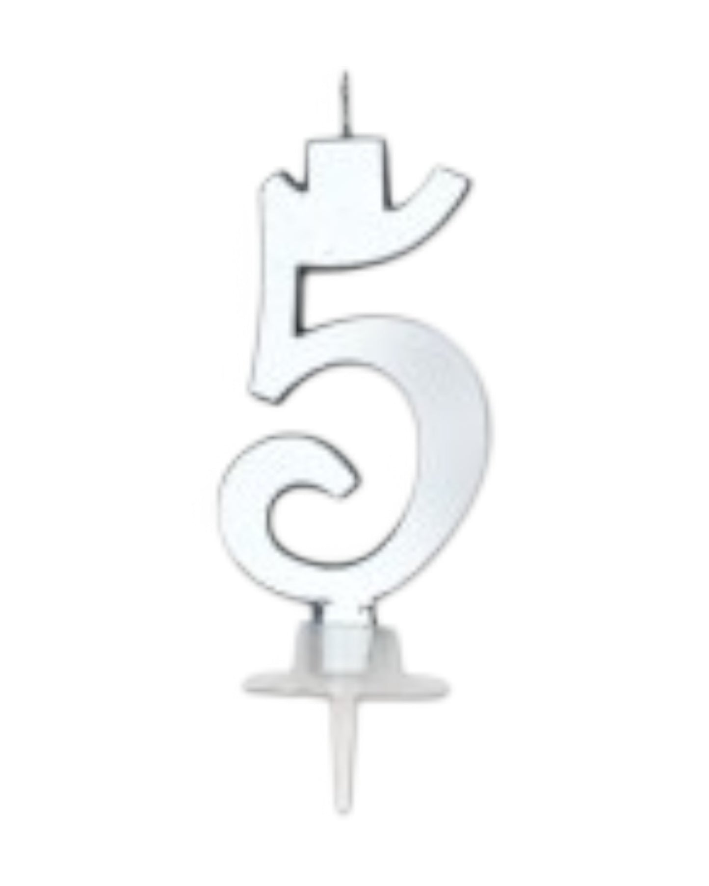 Candeline Numerali | 0-9 | Italic | Argento | 10 Cm