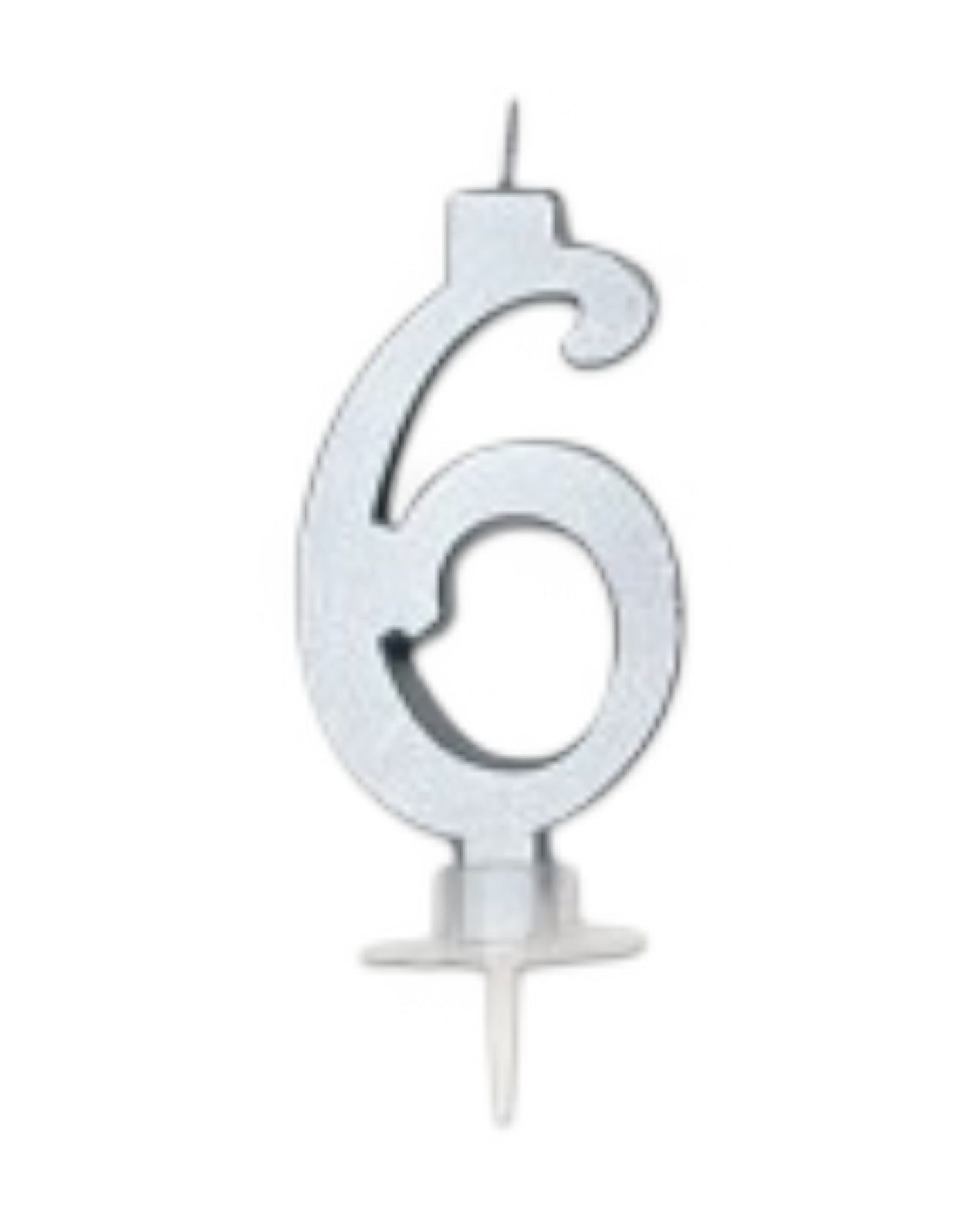 Candeline Numerali | 0-9 | Italic | Argento | 10 Cm