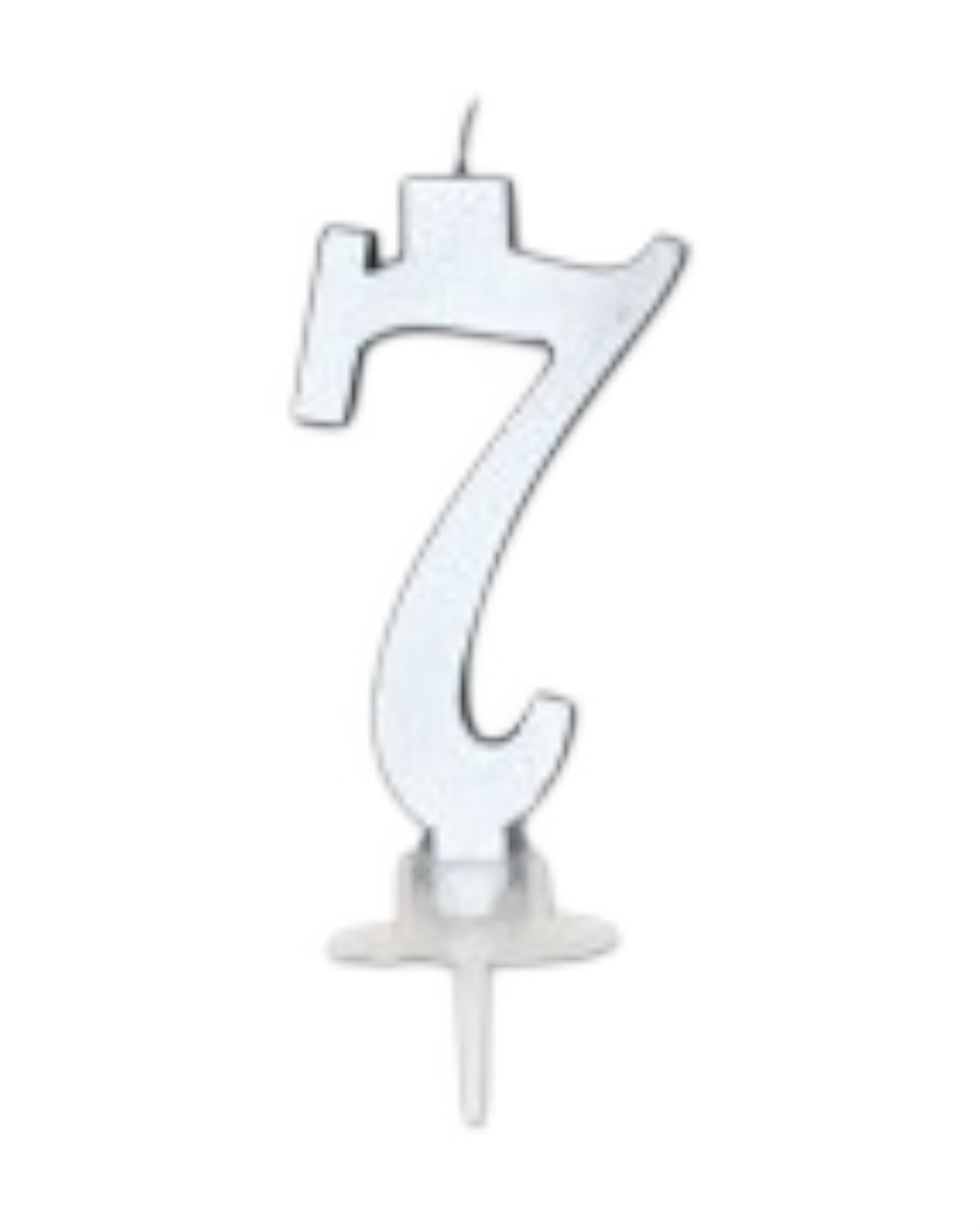 Candeline Numerali | 0-9 | Italic | Argento | 10 Cm