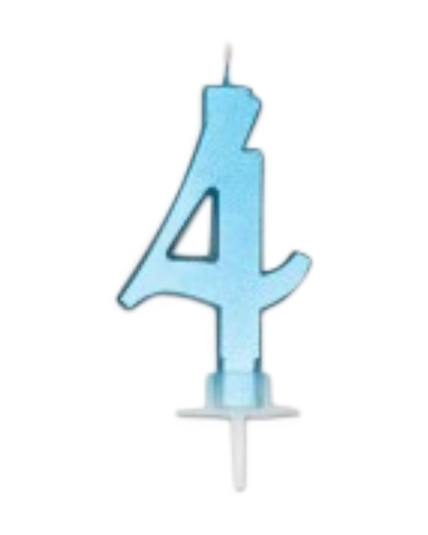 Candeline Numerali | 0-9 | Italic | Celeste Metal | 10 Cm