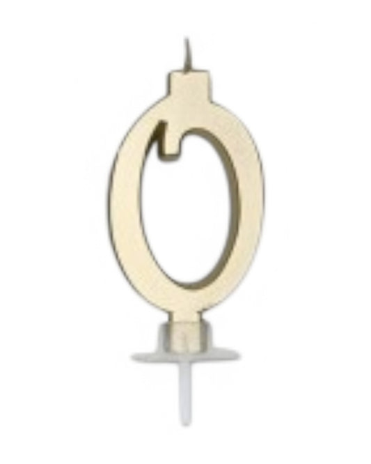 Candeline Numerali | 0-9 | Italic | Oro | 10 Cm